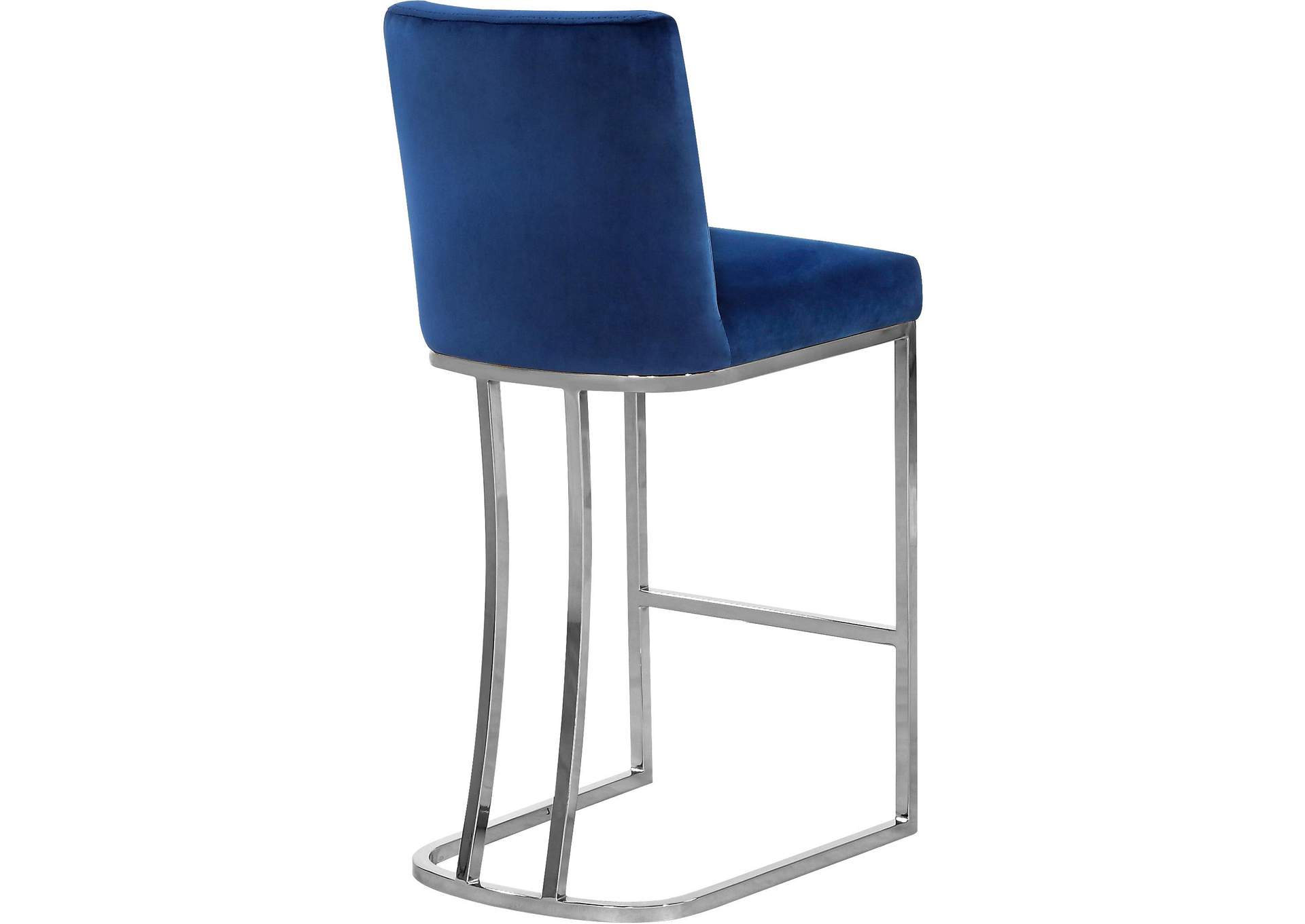 Heidi Navy Velvet Stool