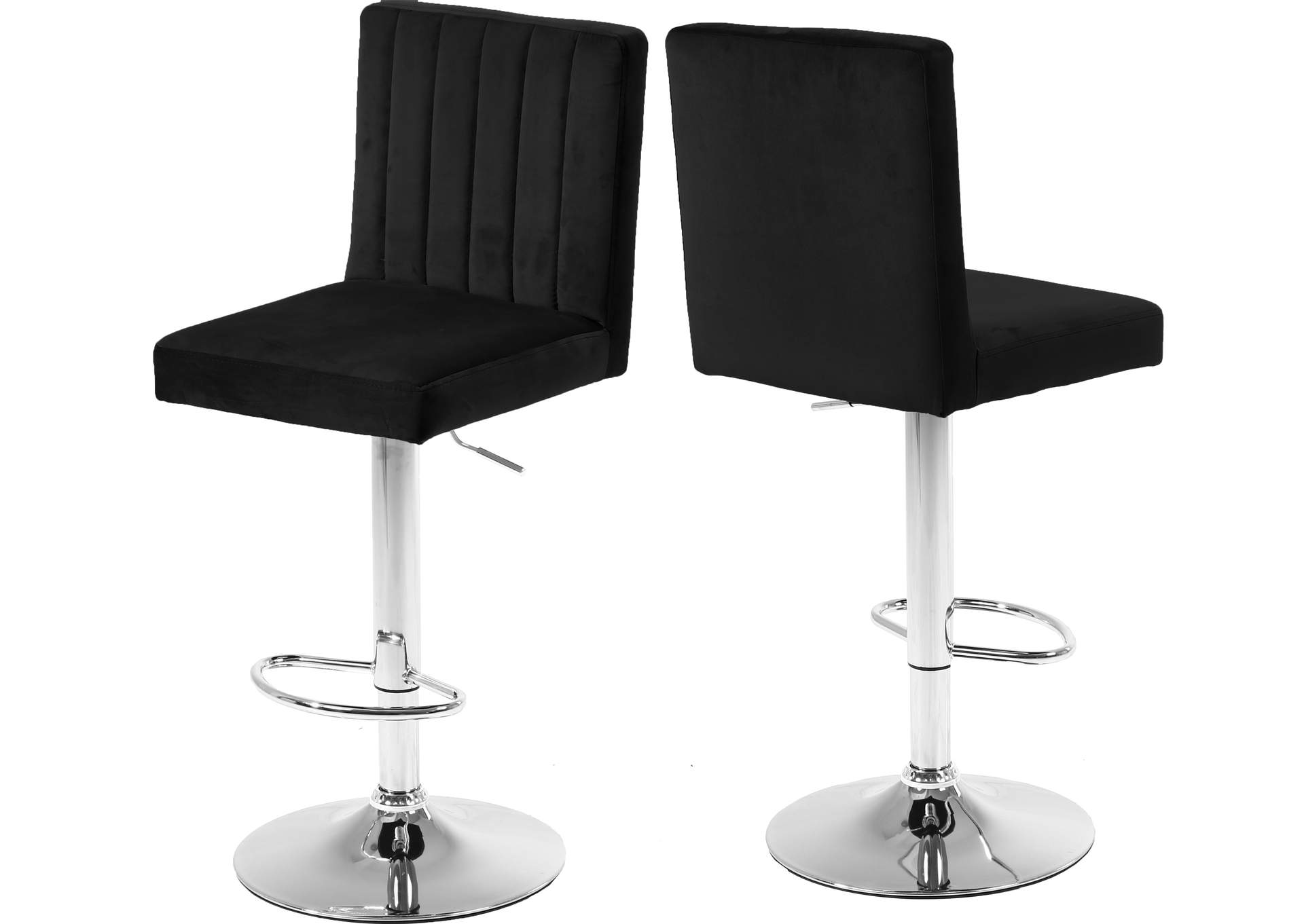 Joel Black Velvet Adjustable Stool