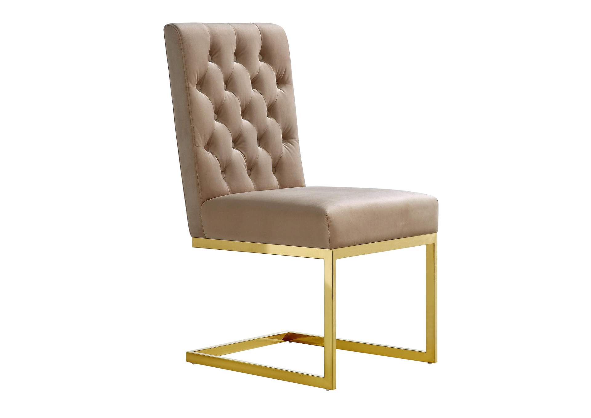 Cameron Beige Velvet Dining Chair