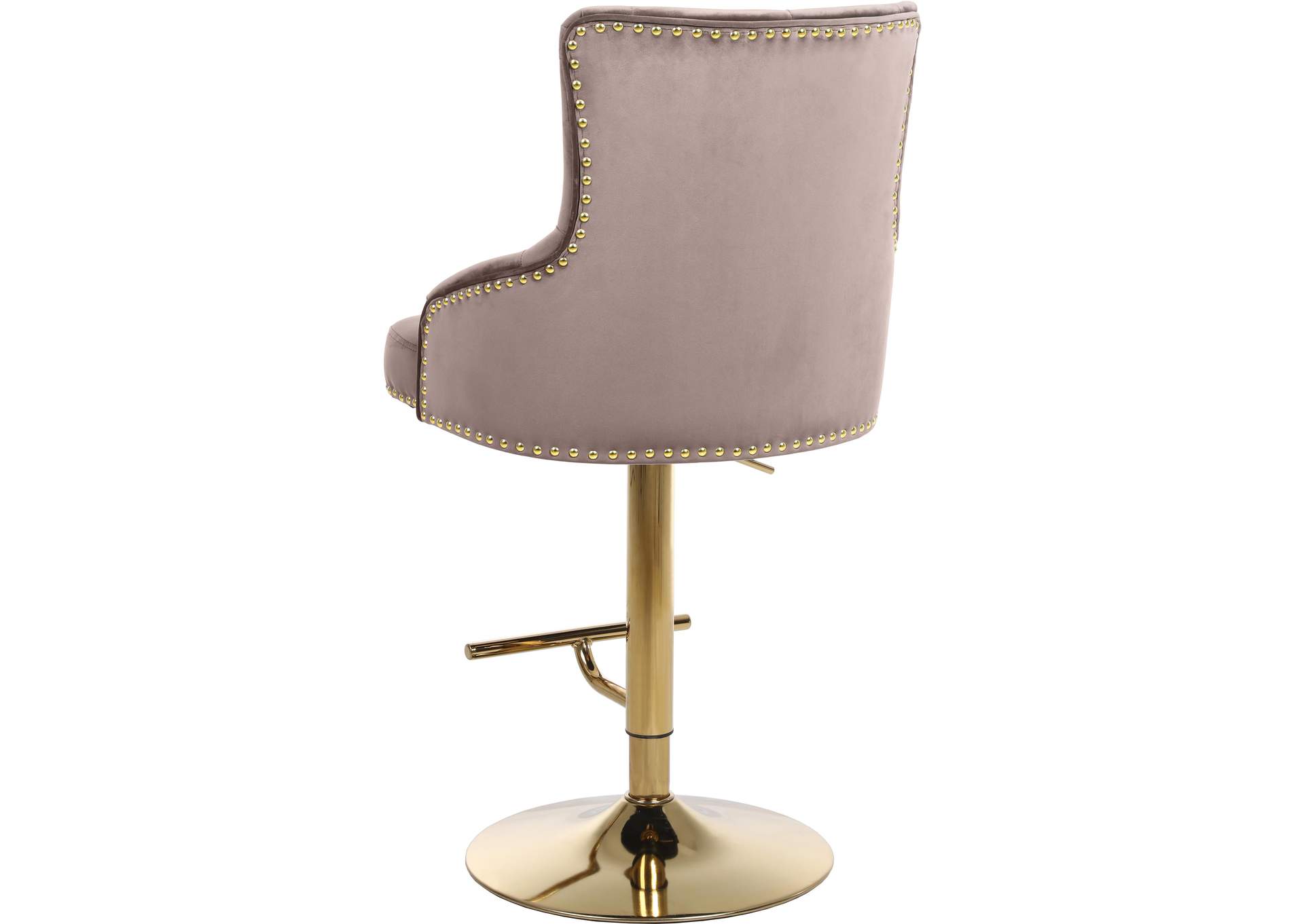 Claude Pink Velvet Adjustable Stool