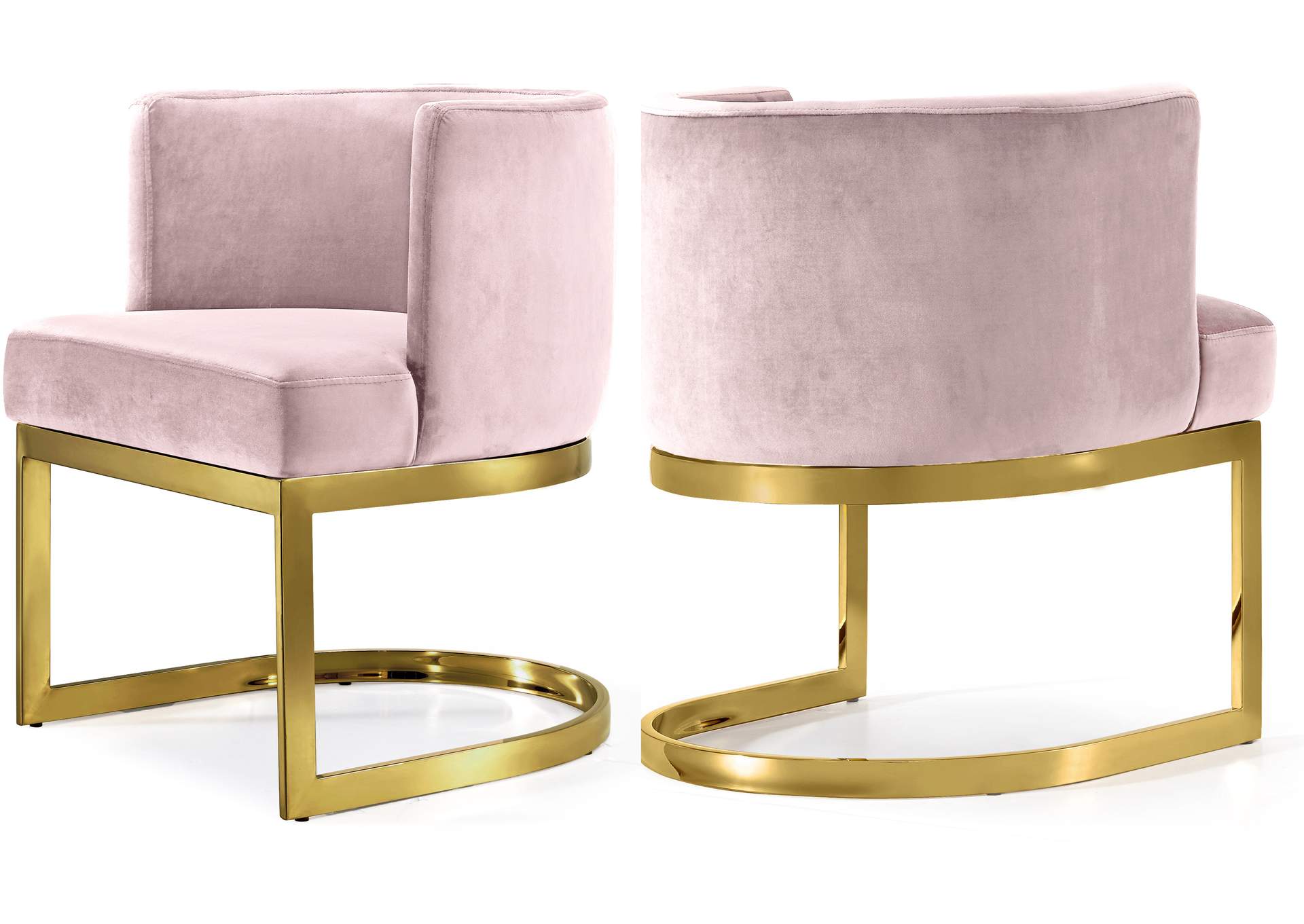 Gianna Pink Velvet Dining Chair