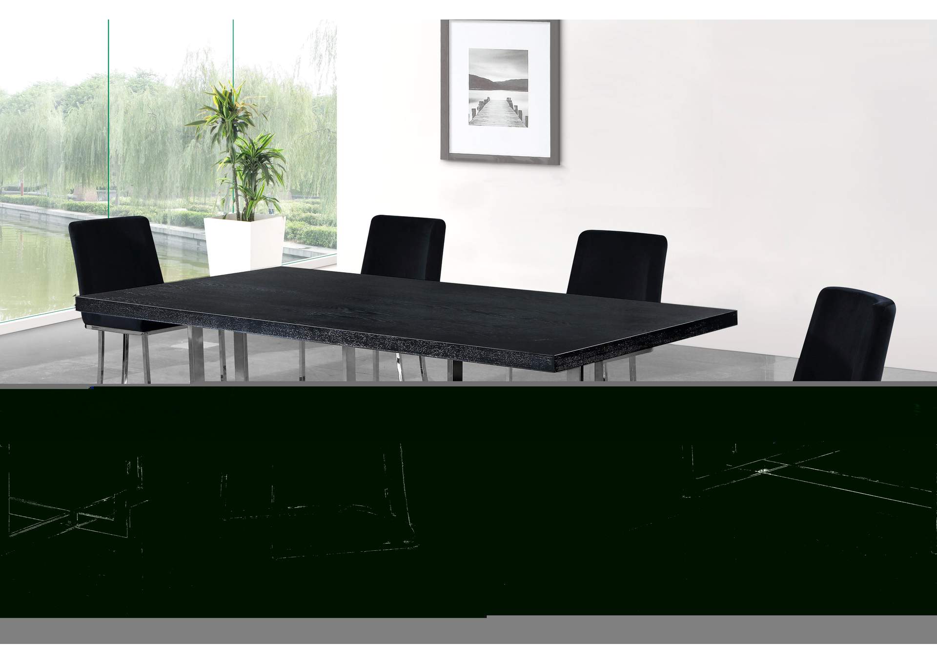 Heidi Black Velvet Dining Chair