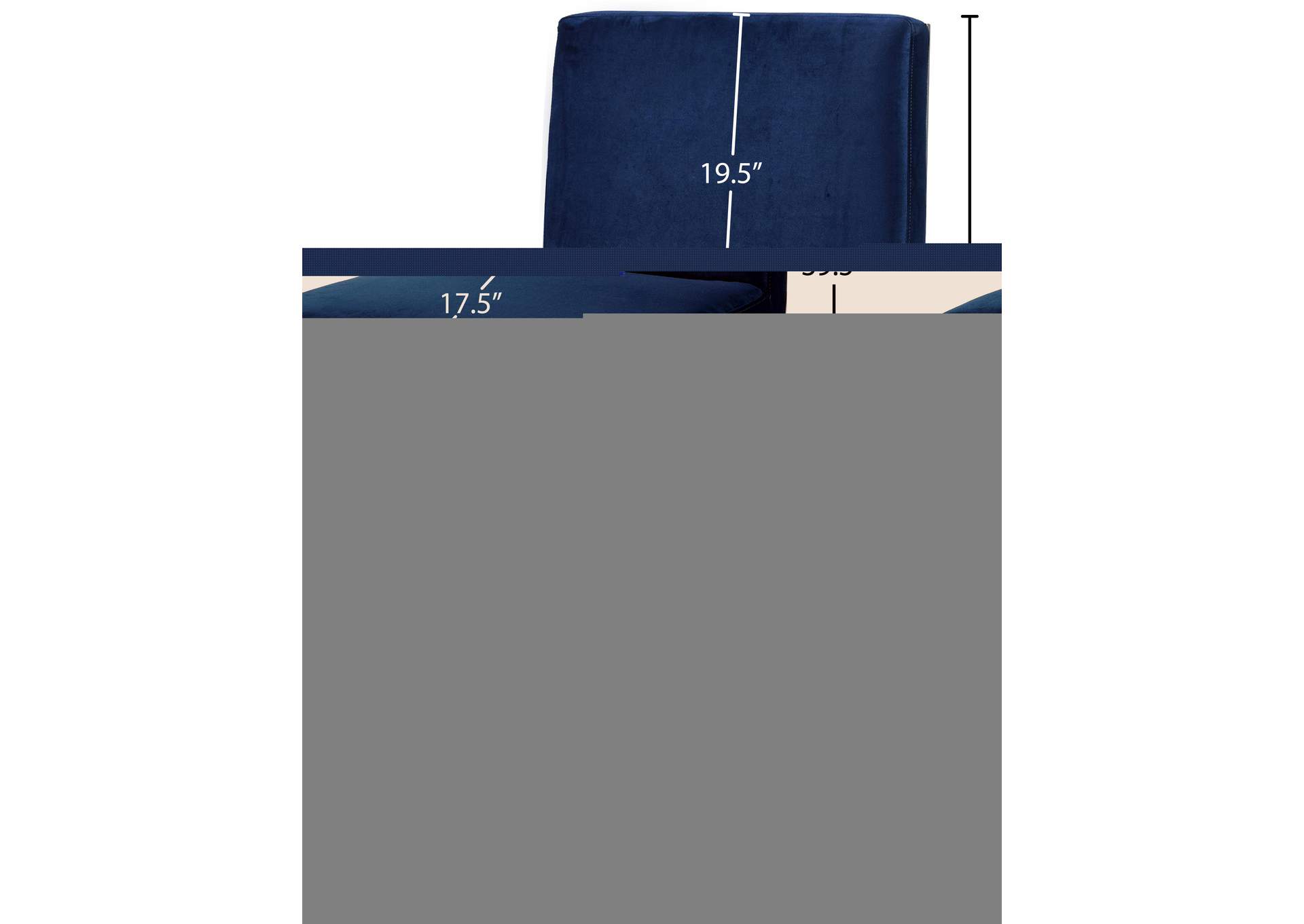 Opal Navy Velvet Dining Chair