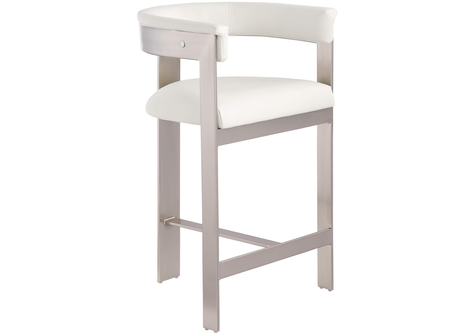 Romeo Cream Vegan Leather Counter Stool