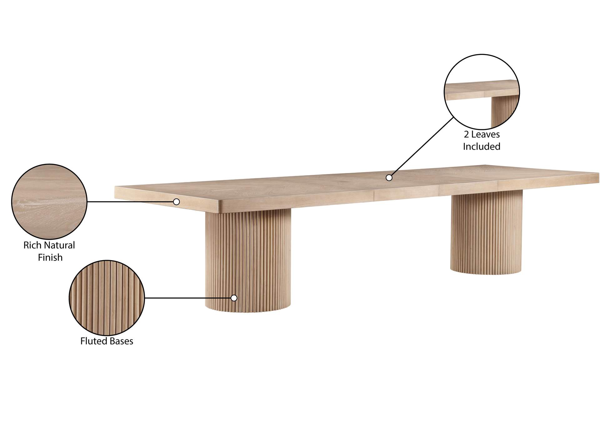 Belinda Natural Dining Table (3 Boxes) image 16