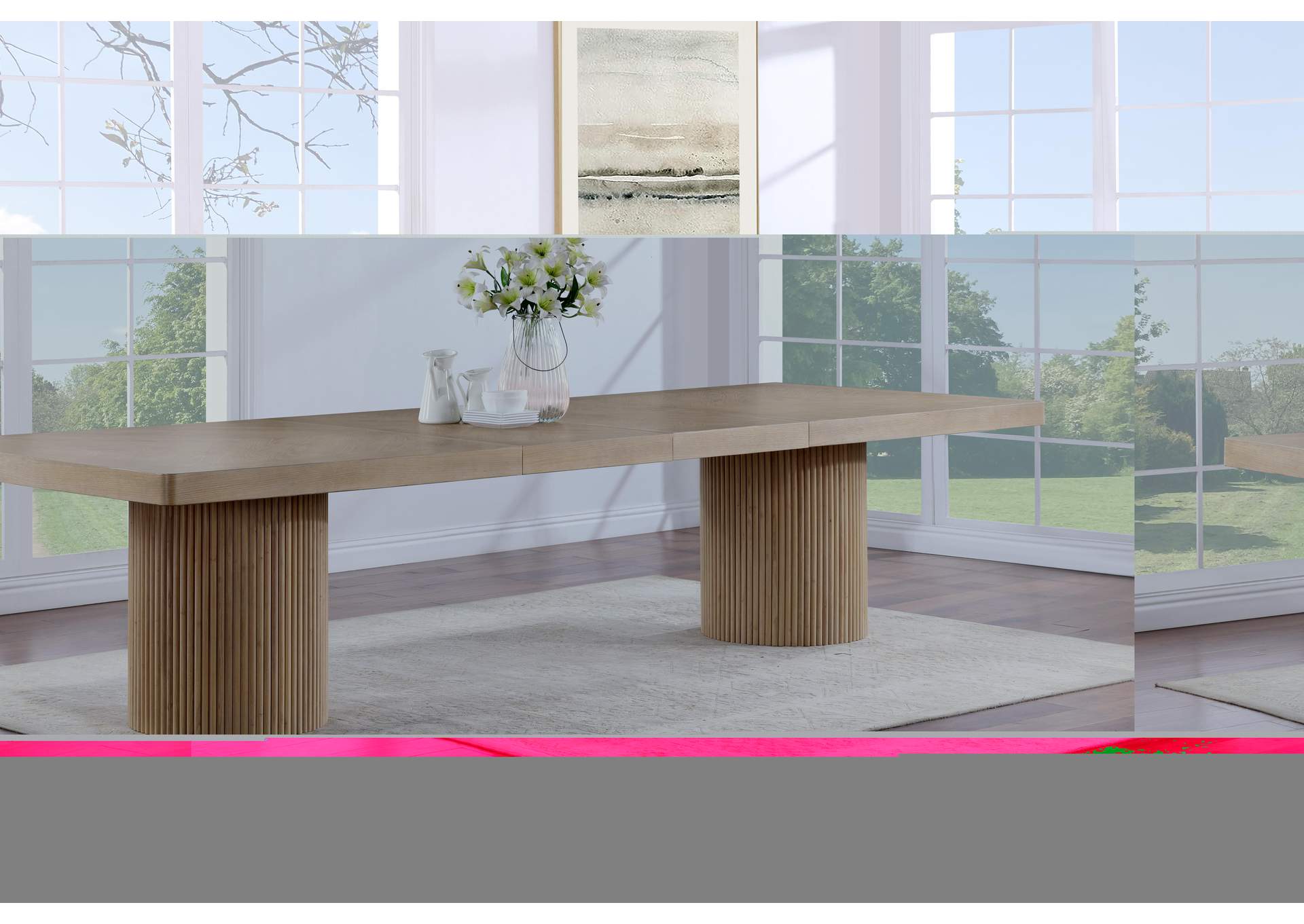 Belinda Natural Dining Table (3 Boxes) image 3
