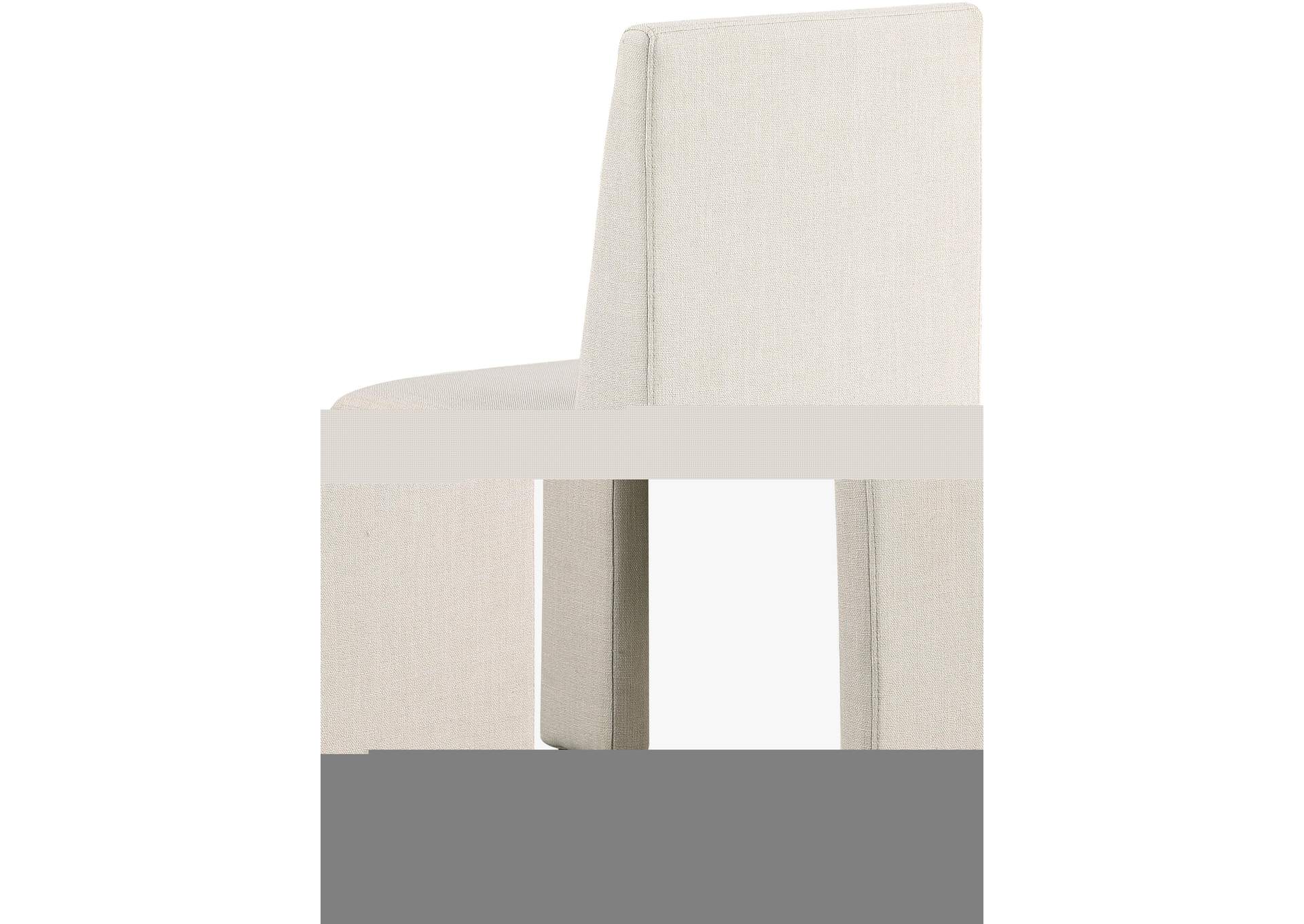 Benson Beige Linen Textured Fabric Dining Chair