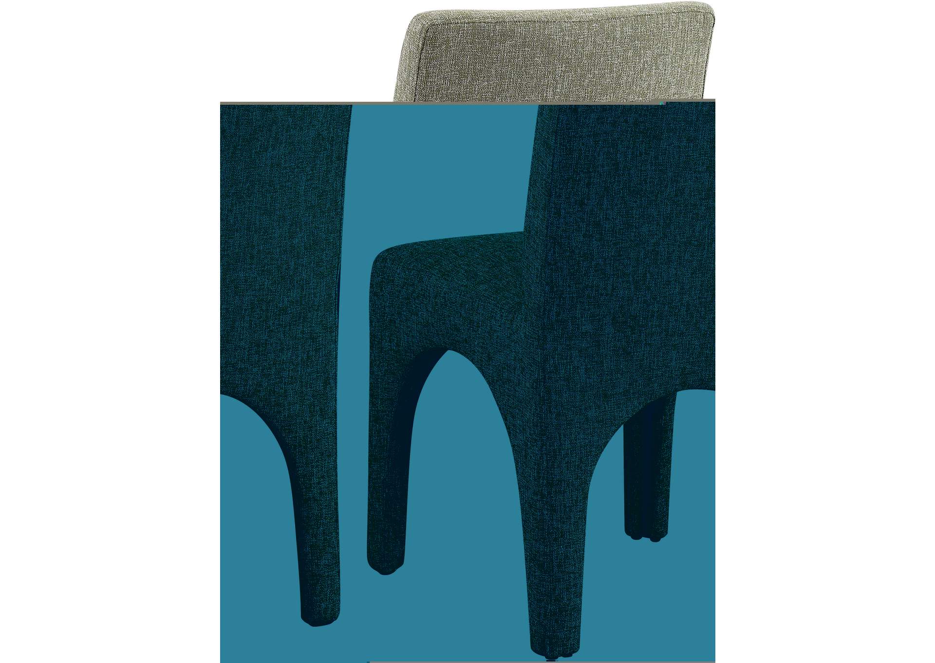 Gramercy Green Linen Textured Fabric Dining Chair