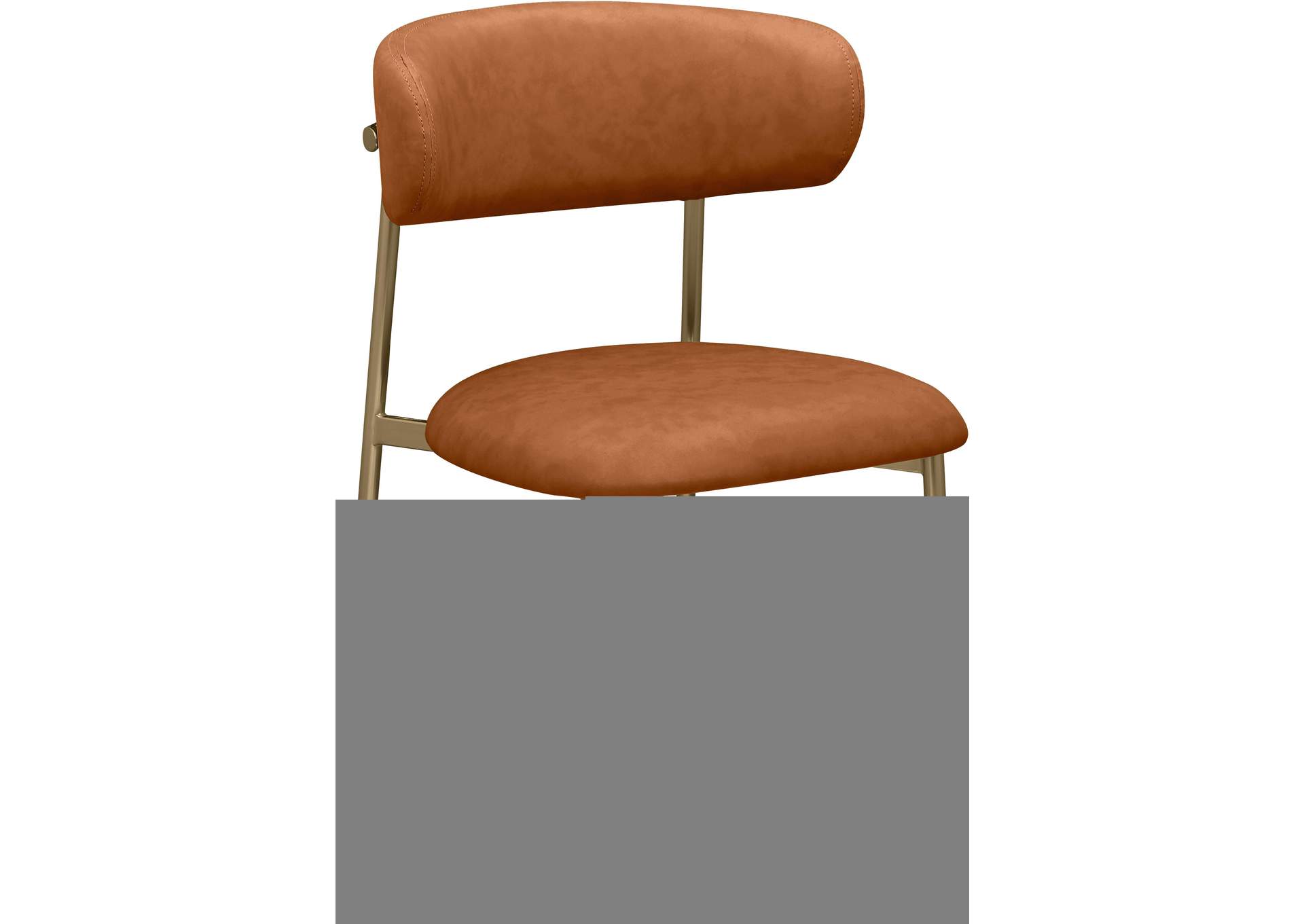 Lupita Cognac Vegan Leather Dining Chair