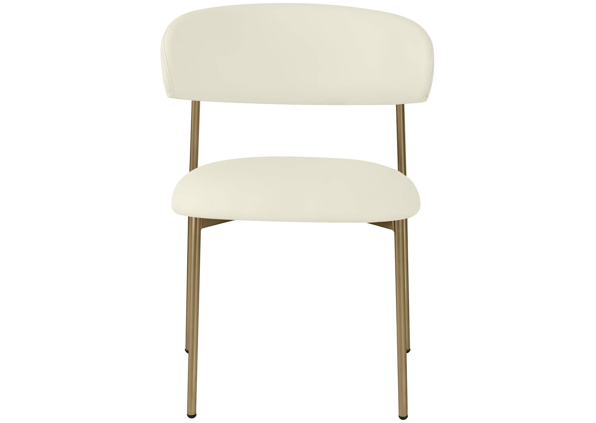 Lupita Cream Vegan Leather Dining Chair