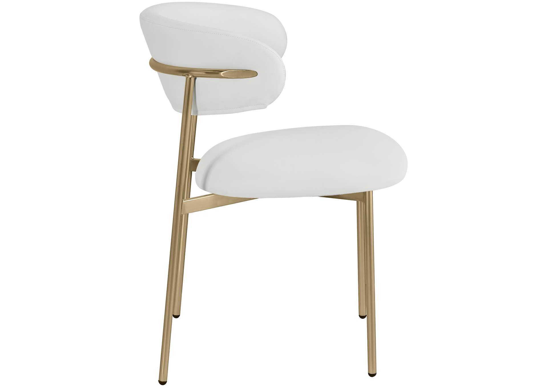 Lupita White Vegan Leather Dining Chair