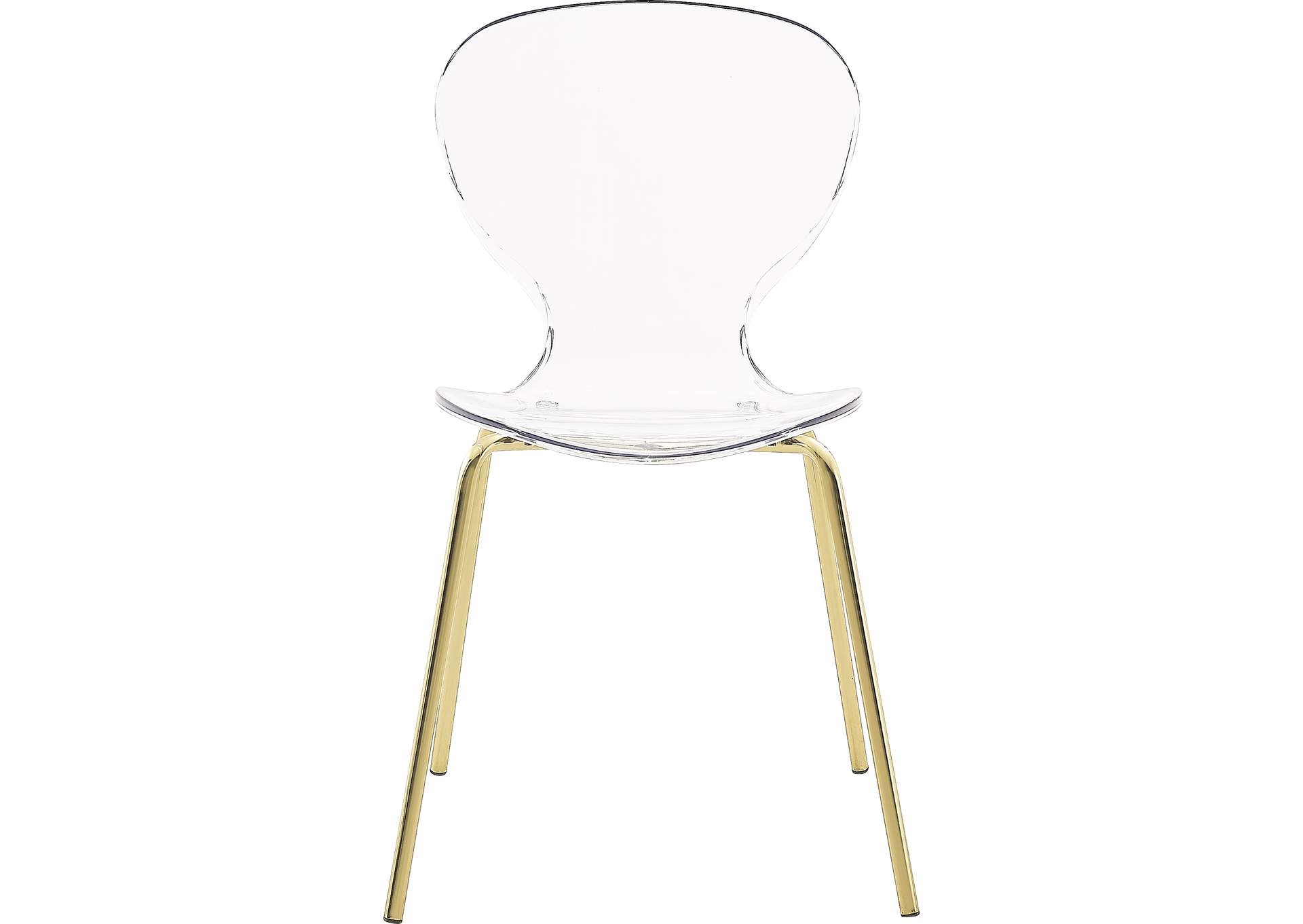 Clarion Gold Metal Dining Chair Set of 2