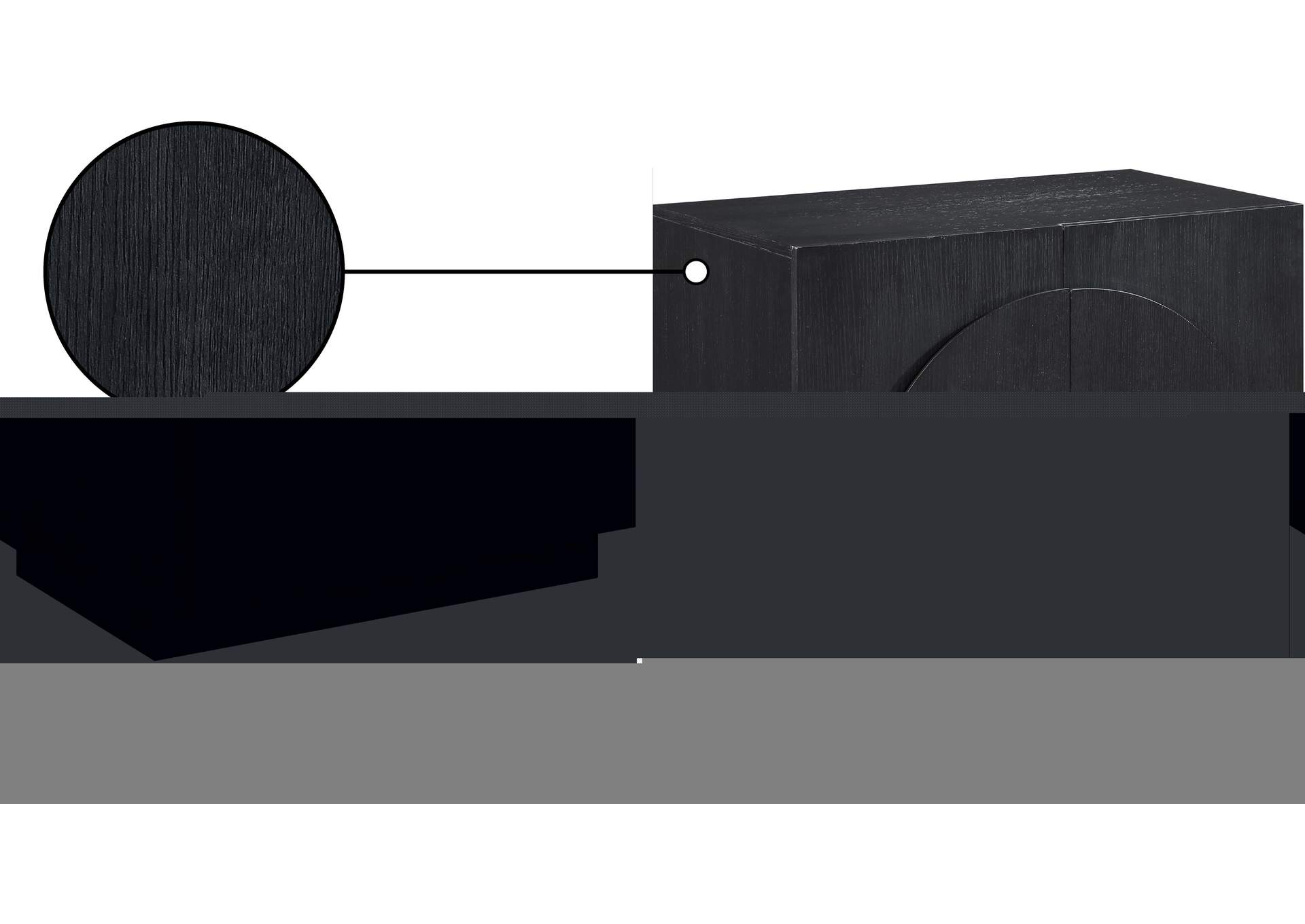Navona Black Sideboard - Buffet