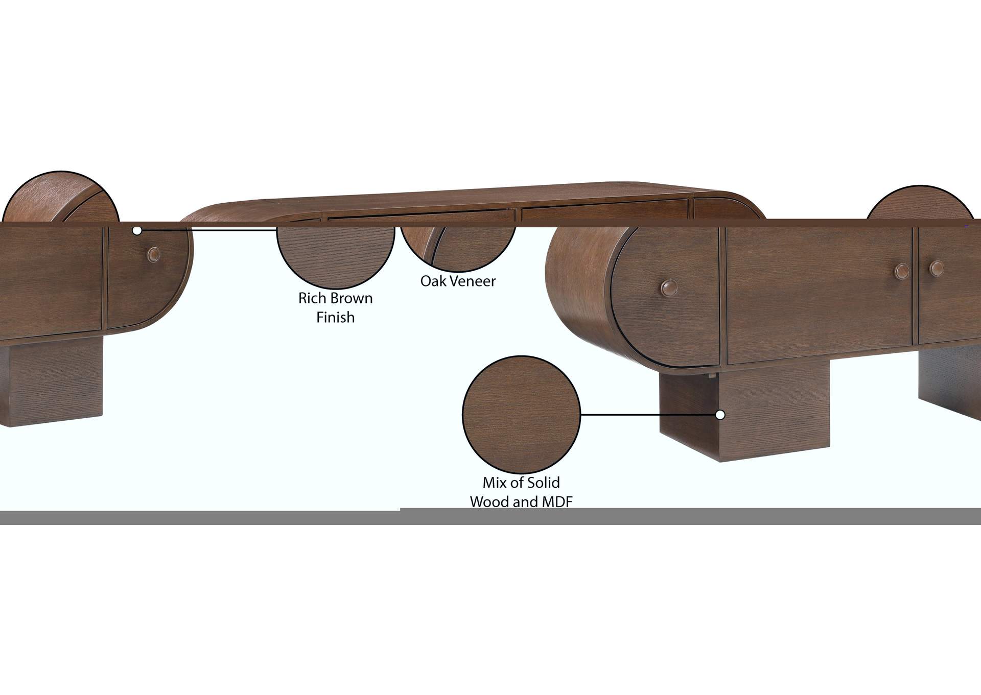 Harlow Brown Sideboard - Buffet image 13