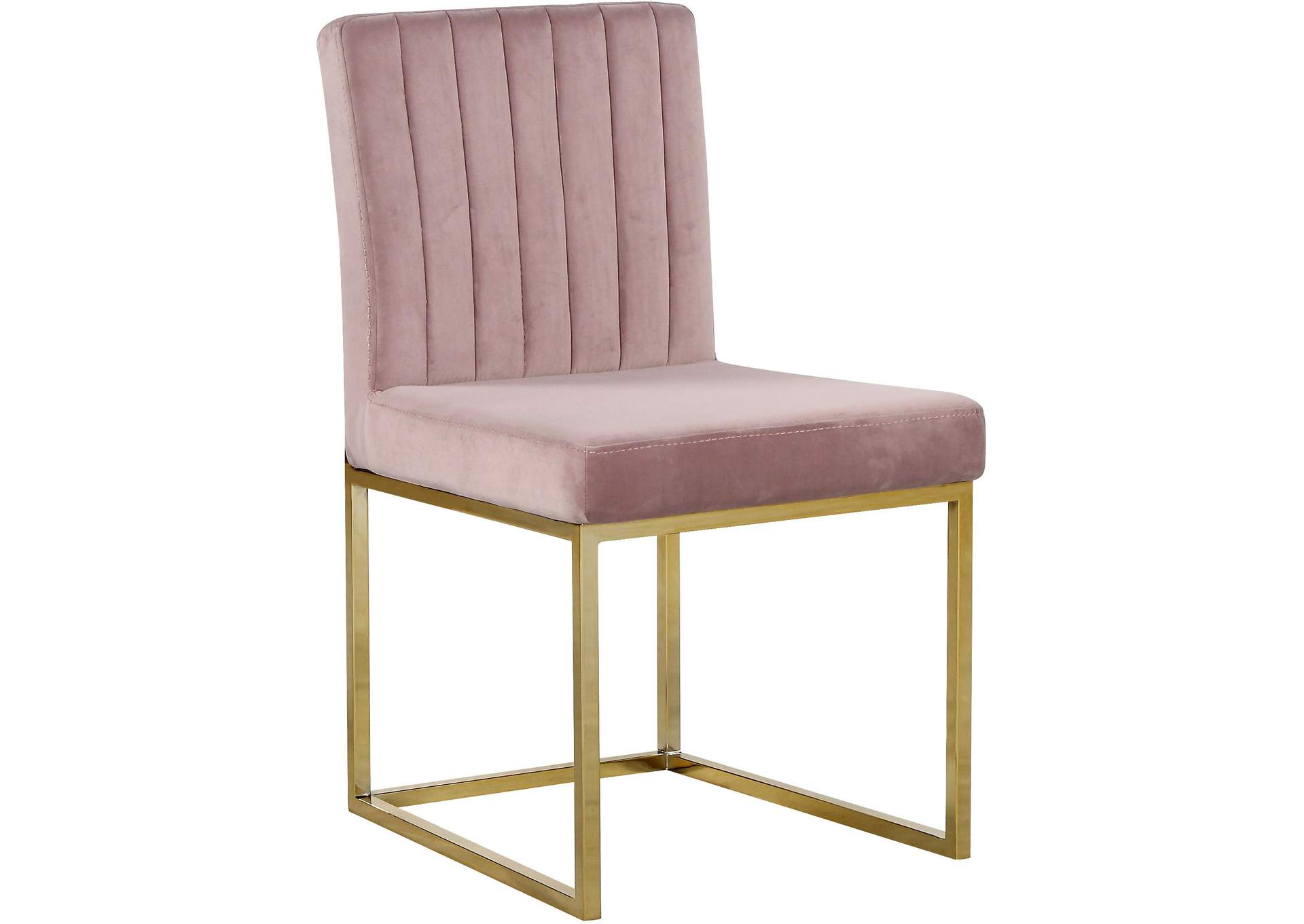 Giselle Pink Velvet Dining Chair
