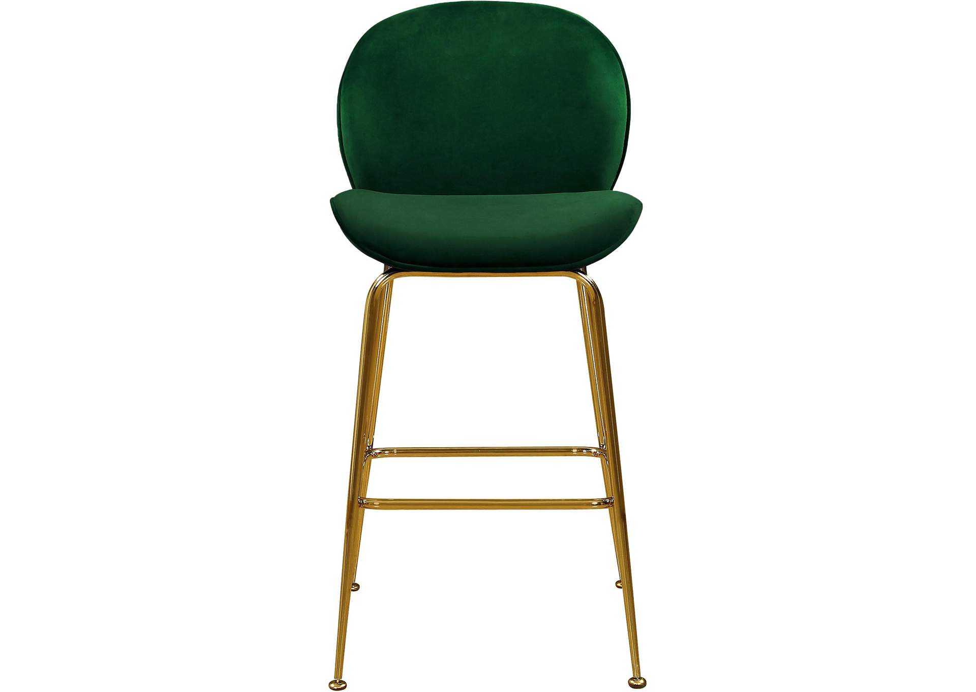 Paris Green Velvet Stool