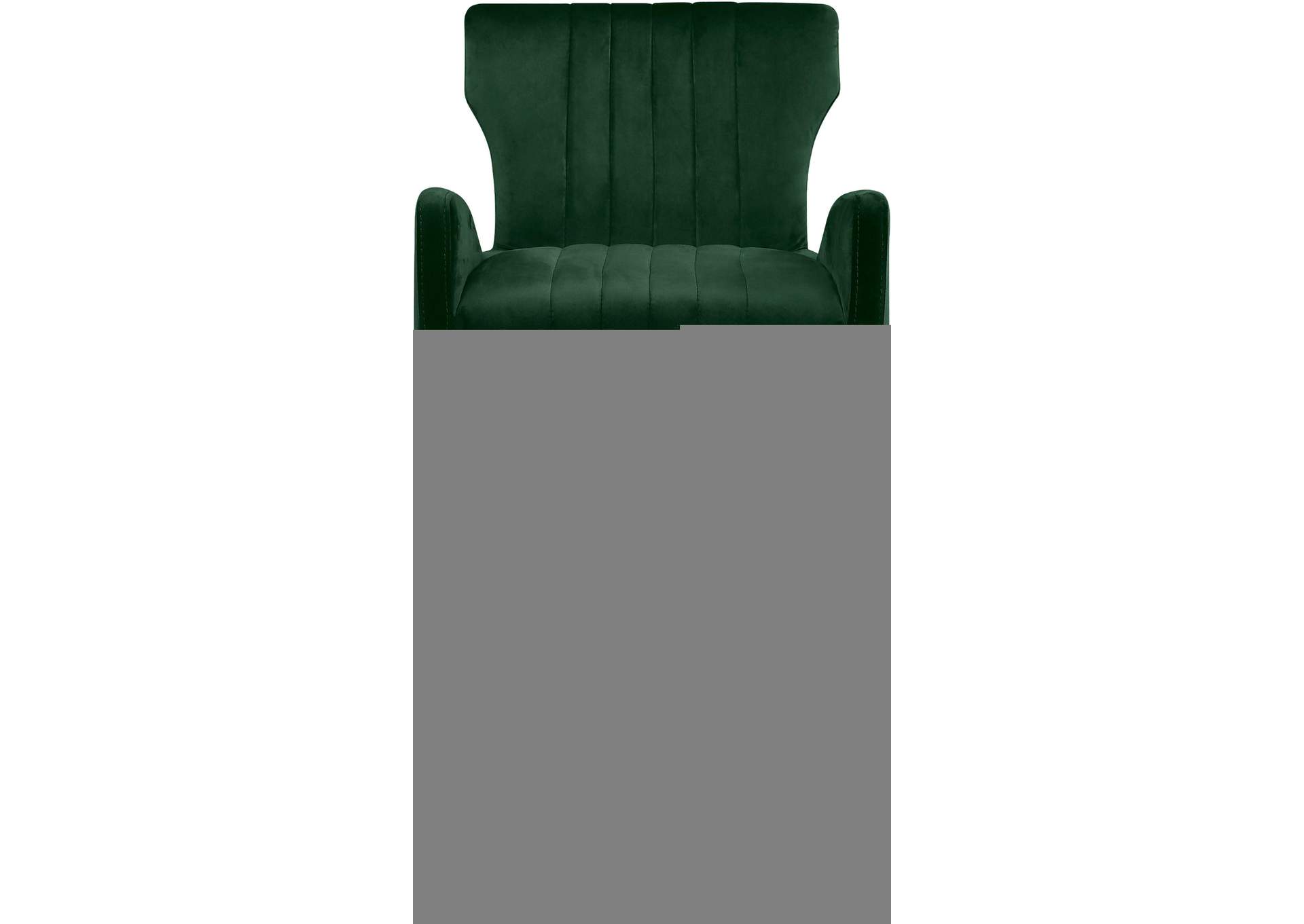 Luxe Green Velvet Stool