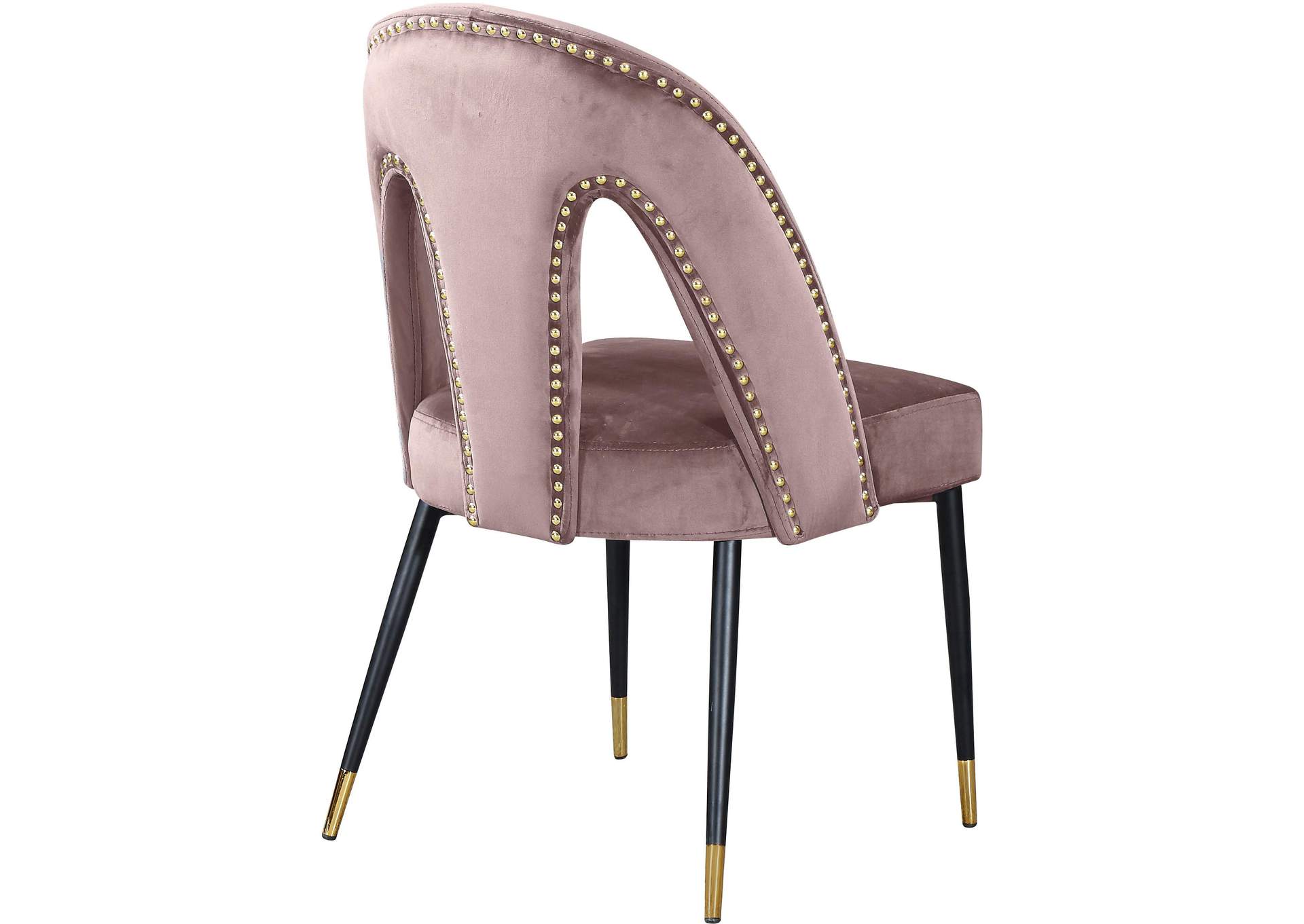 Akoya Pink Velvet Dining Chair