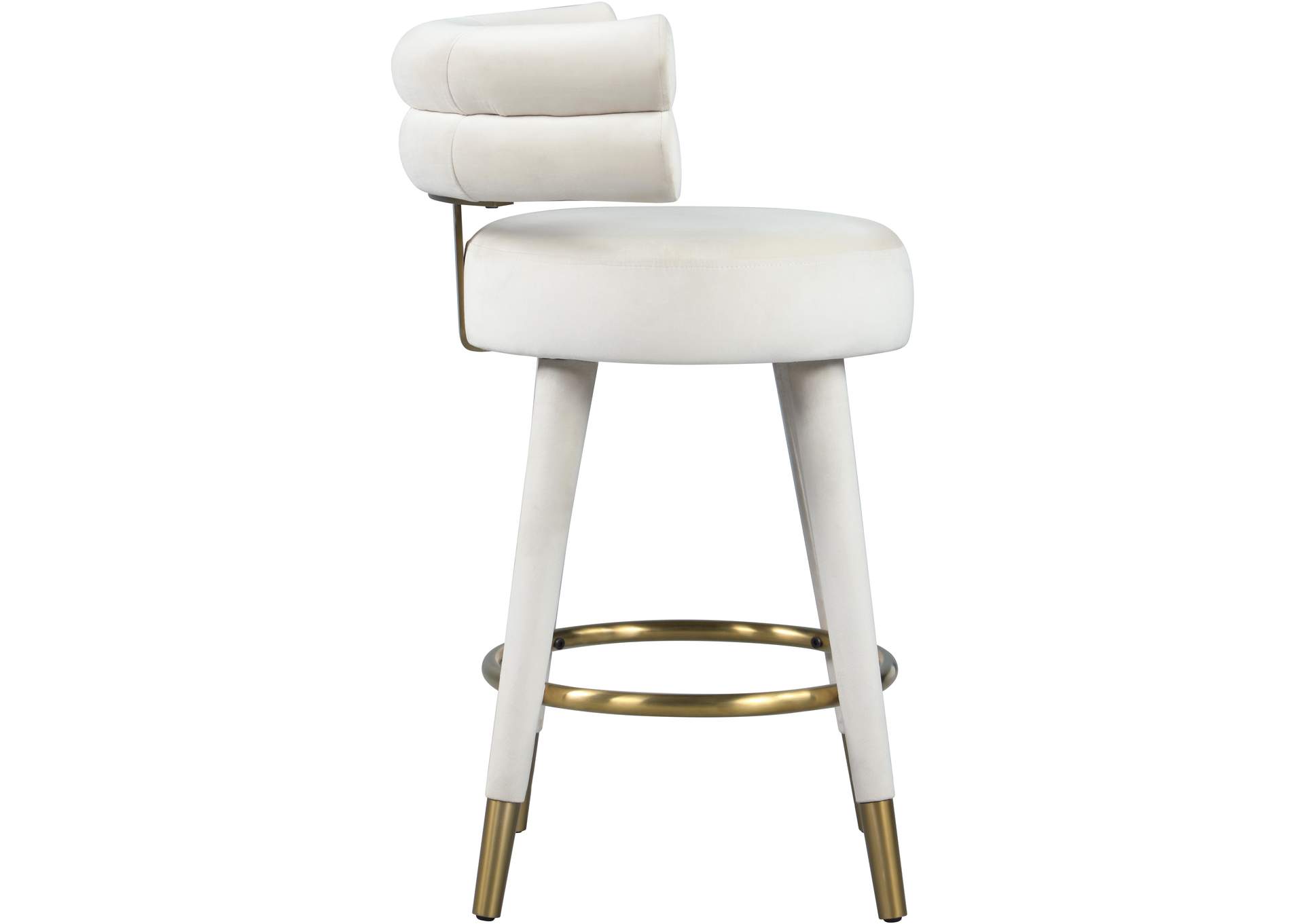 Fitzroy Cream Velvet Counter Stool
