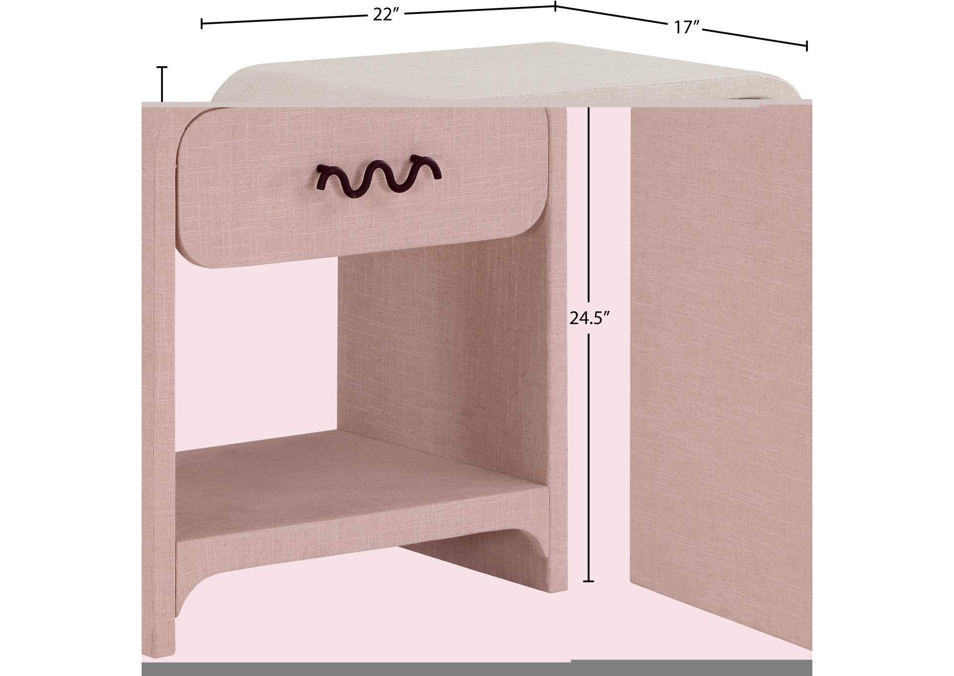 Medley Cream Night Stand - Side Table
