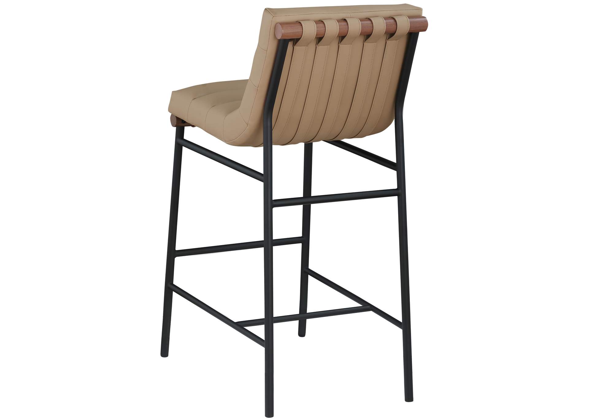 Burke Tan Vegan Leather Bar Stool