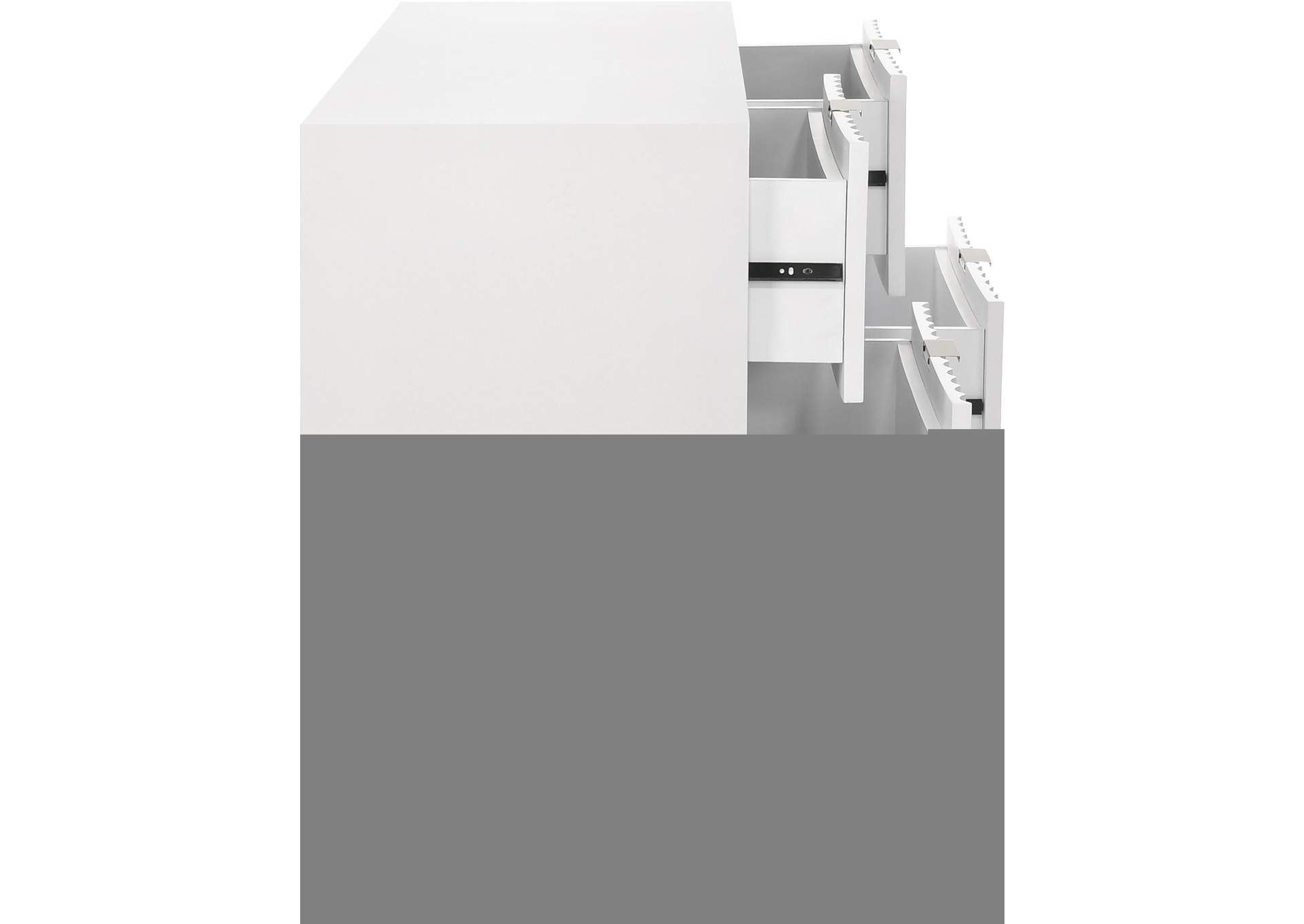 Modernist White Gloss Dresser