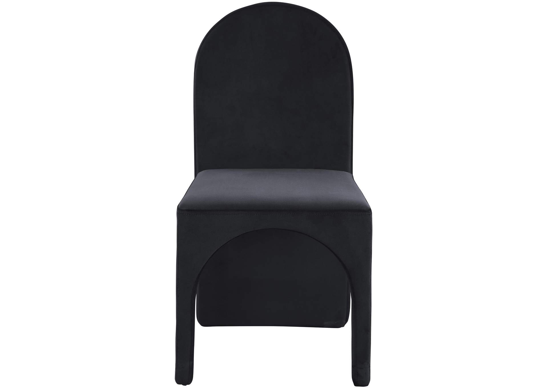 Summer Black Velvet Dining Side Chair