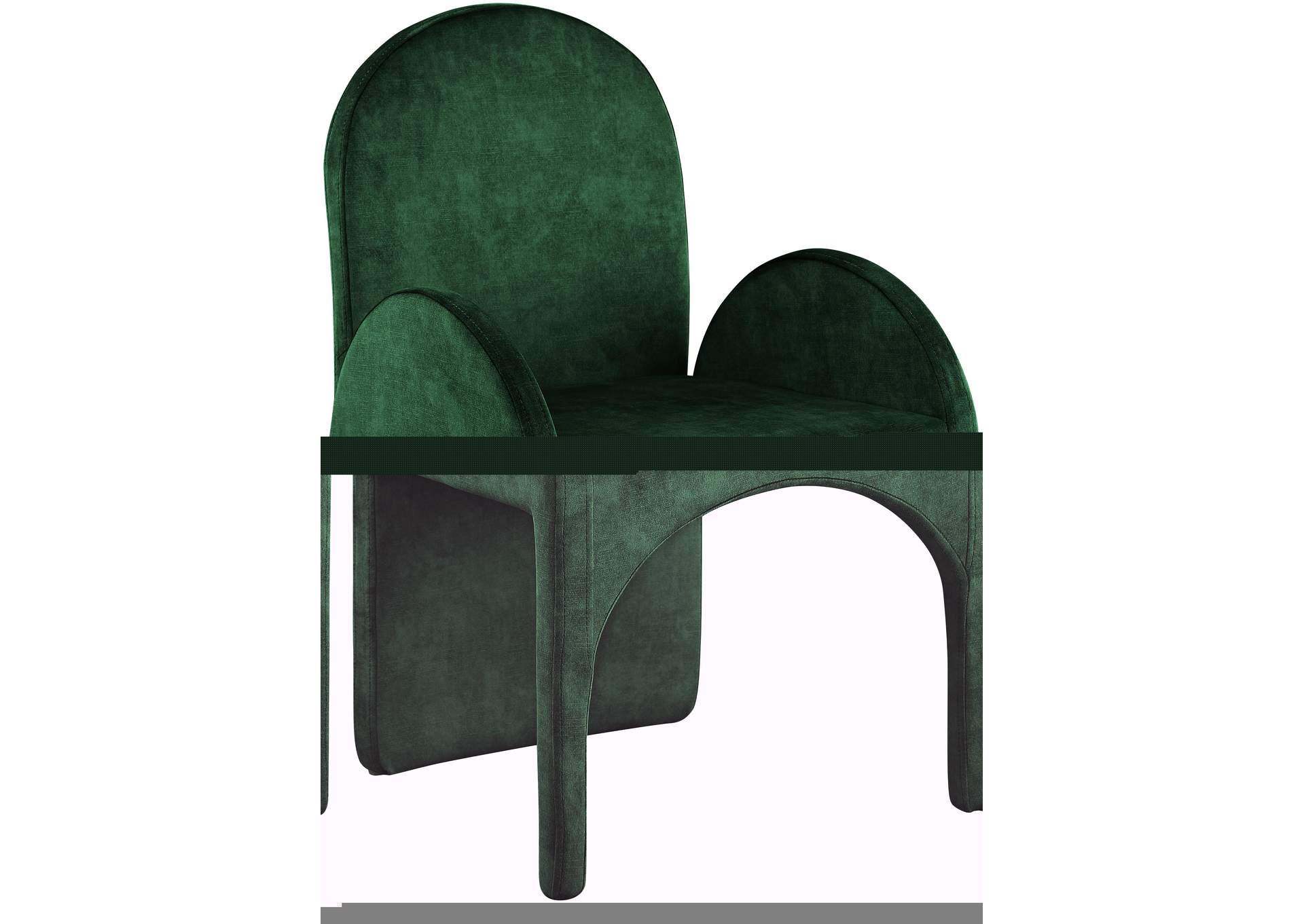 Summer Green Velvet Dining Arm Chair
