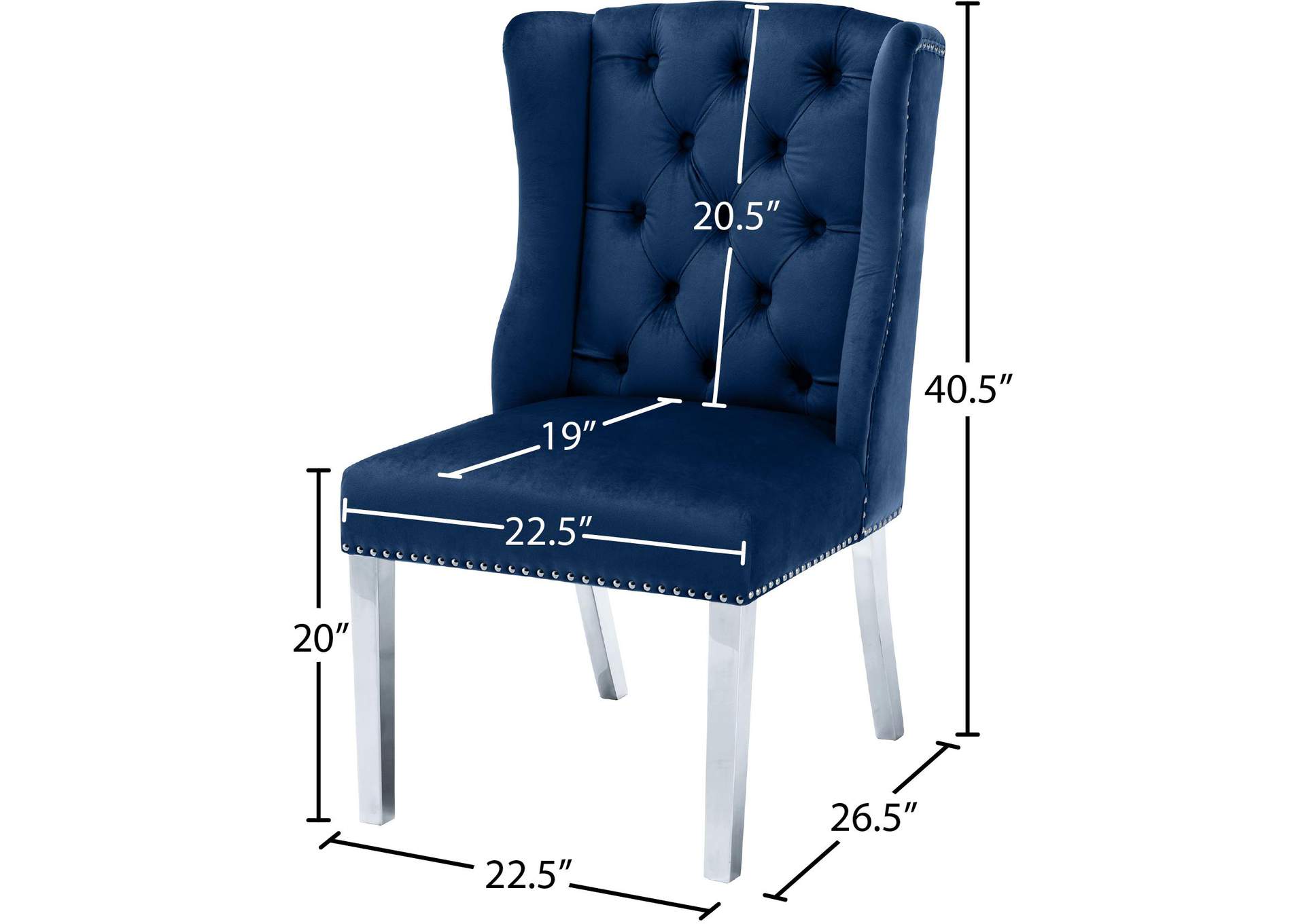 Suri Navy Velvet Dining Chair