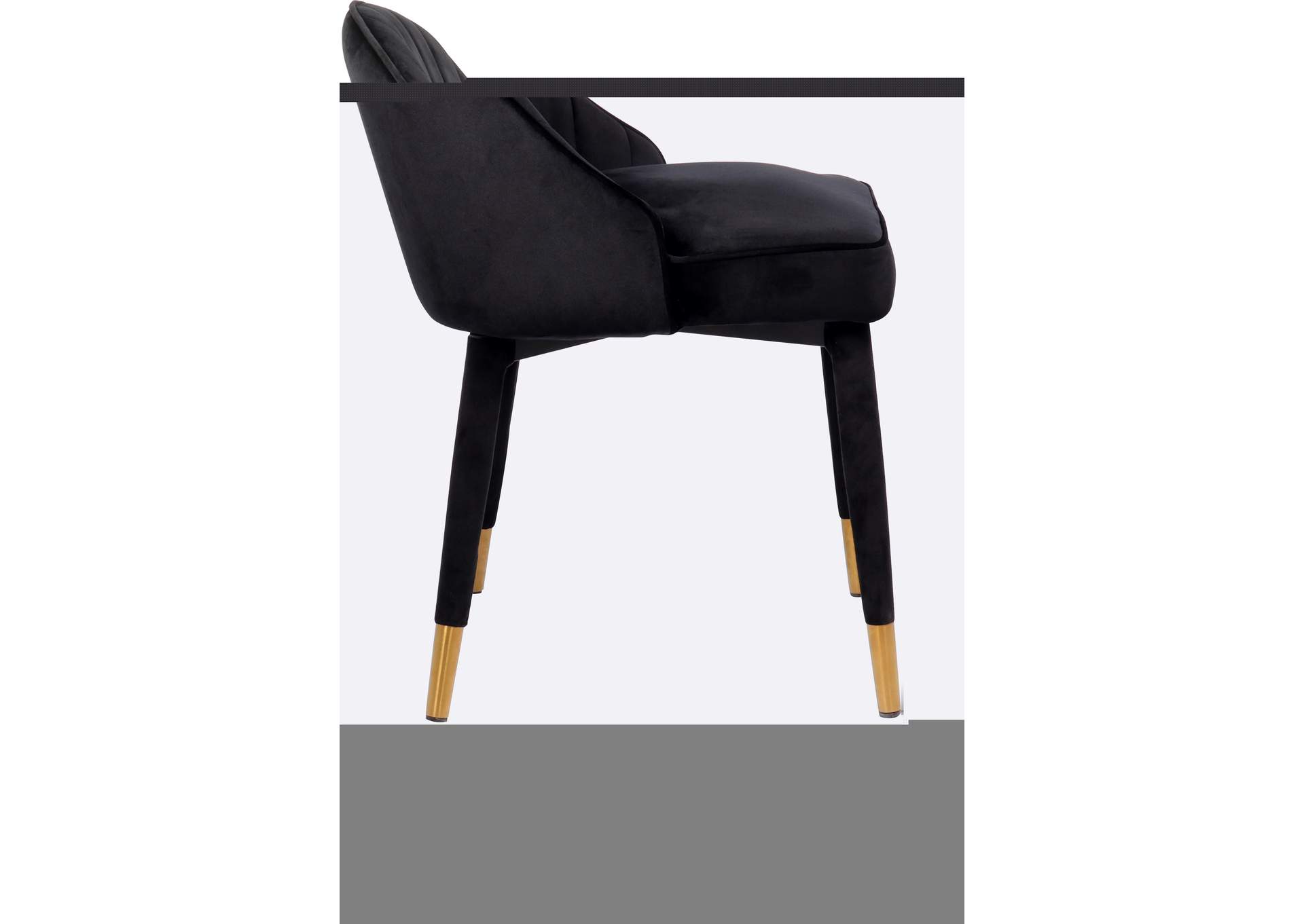 Belle Black Velvet Dining Chair