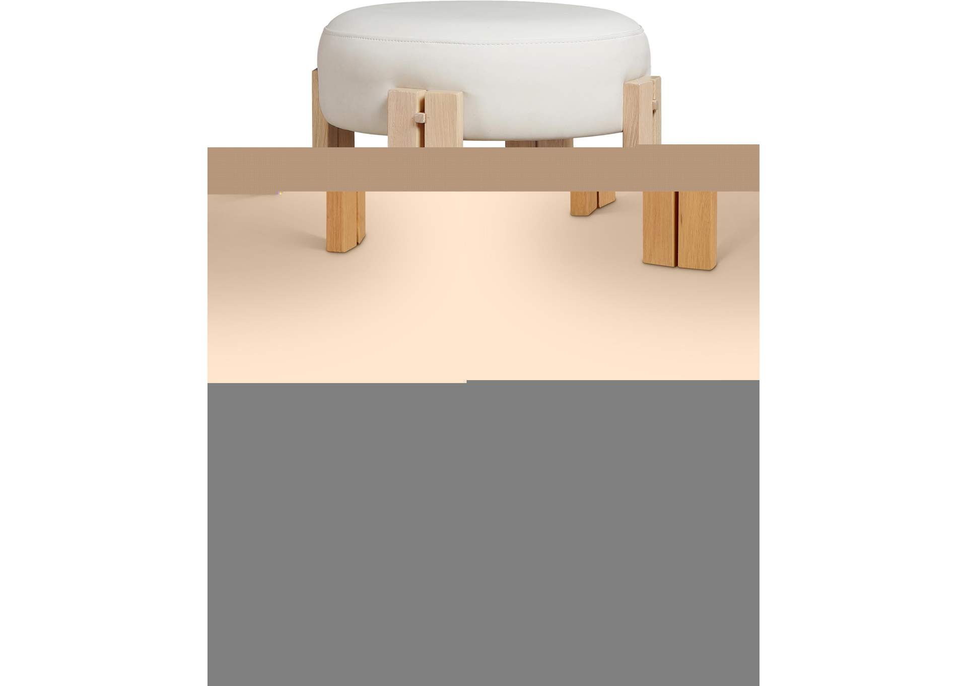 Harrison Cream Vegan Leather Counter Stool image 1