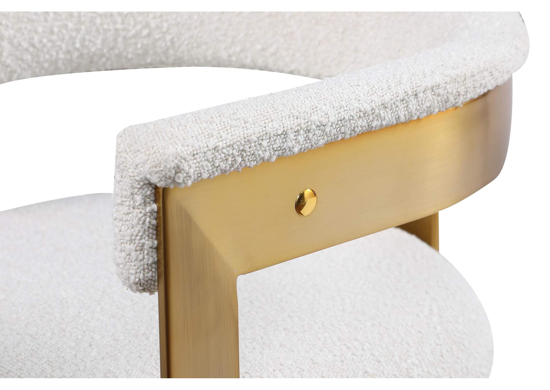 Romeo Cream Boucle Fabric Dining Chair
