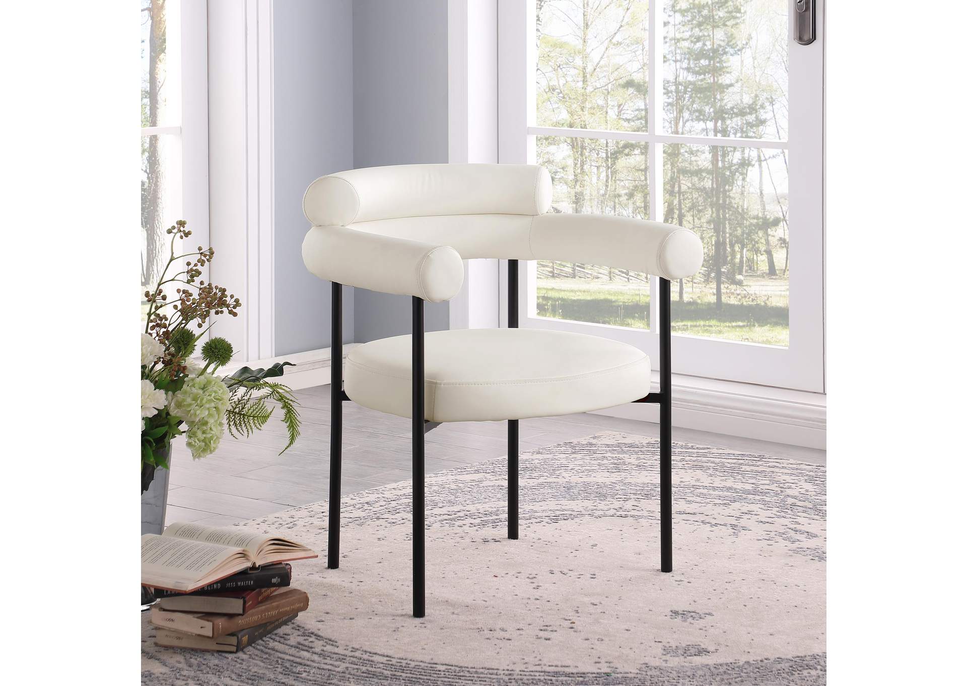 Blake Cream Vegan Leather Dining Chair