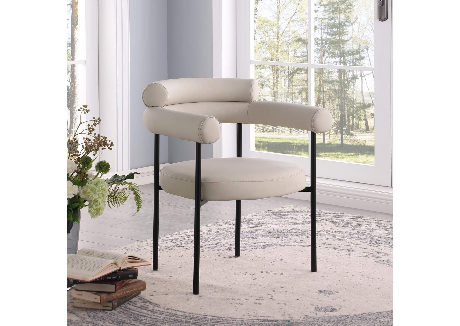 Blake Taupe Vegan Leather Dining Chair