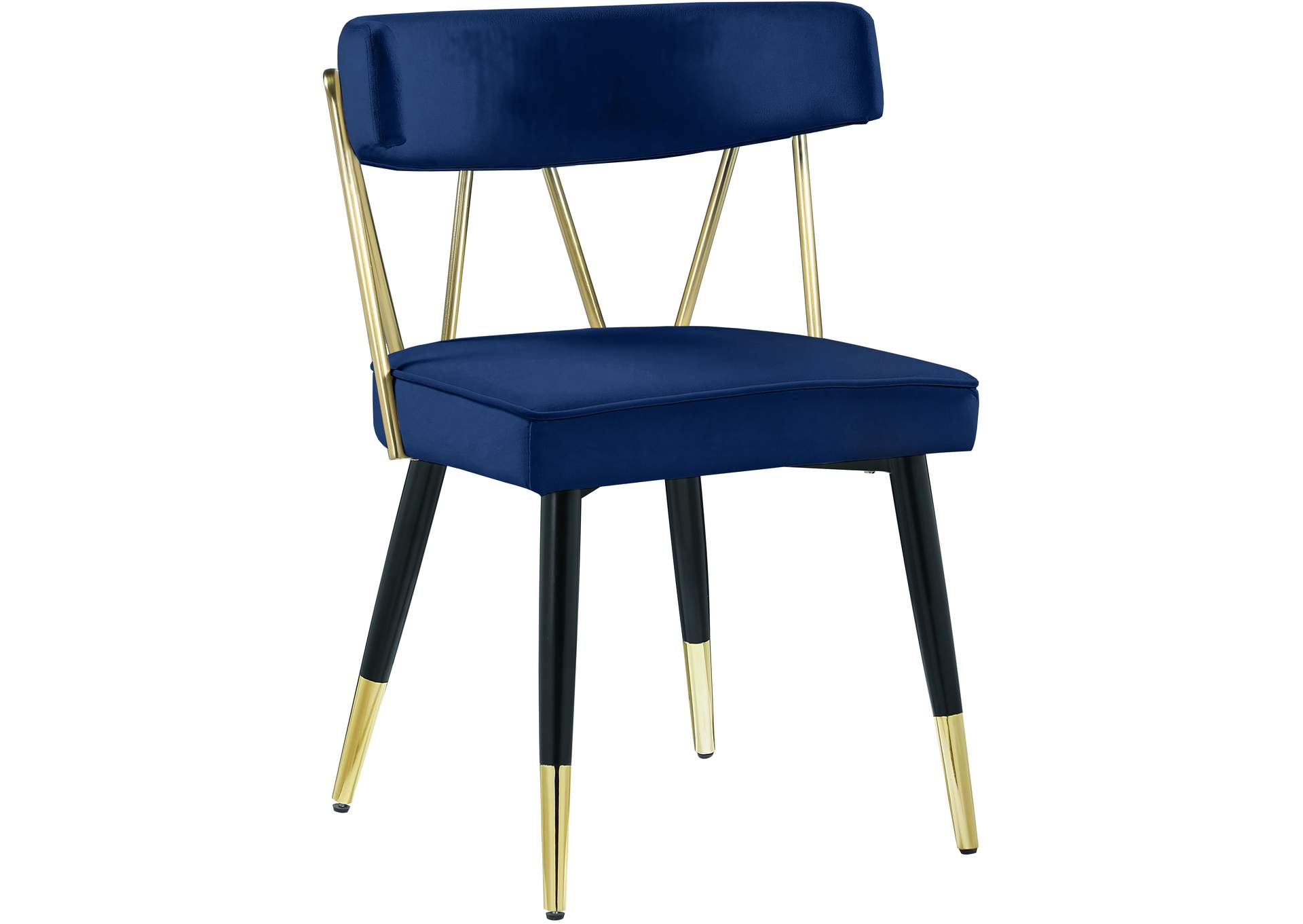 Rheingold Navy Velvet Dining Chair