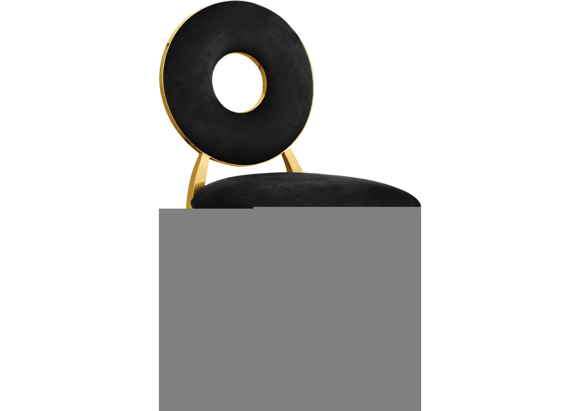 Carousel Black Velvet Dining Chair
