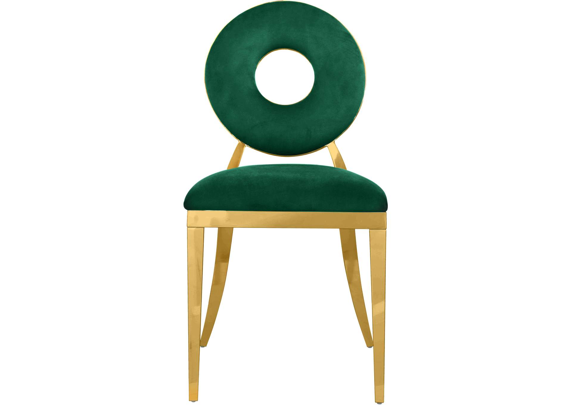 Carousel Green Velvet Dining Chair