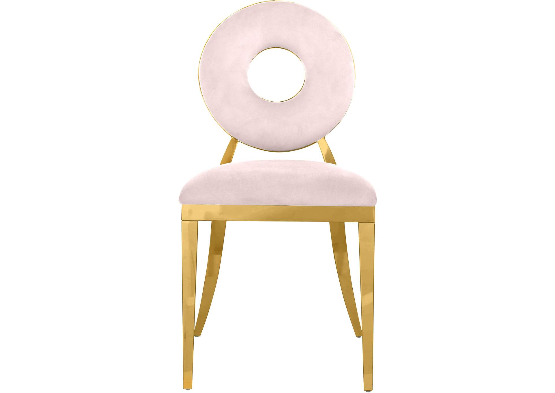 Carousel Pink Velvet Dining Chair