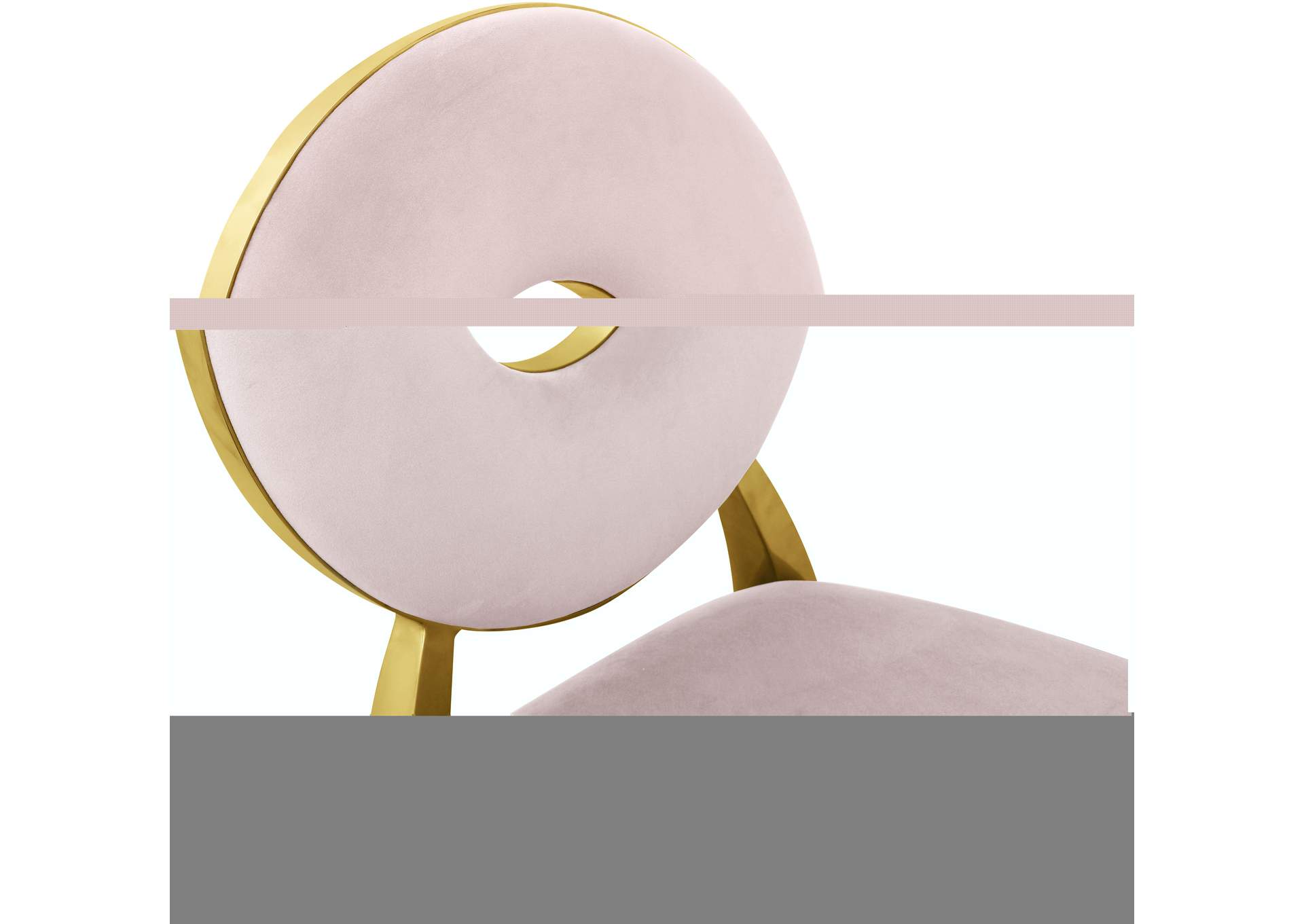 Carousel Pink Velvet Dining Chair