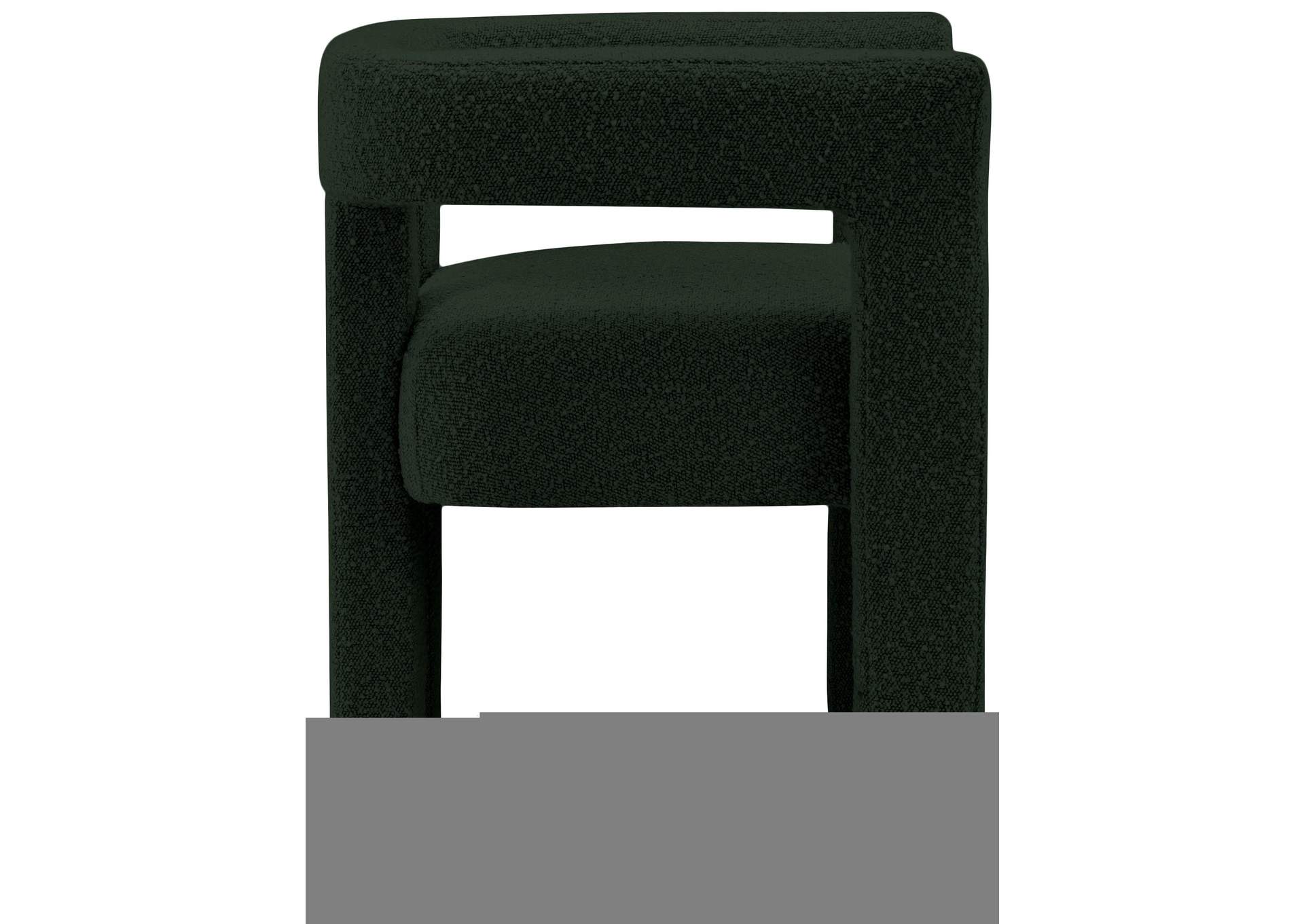 Athena Green Boucle Fabric Accent - Dining Chair