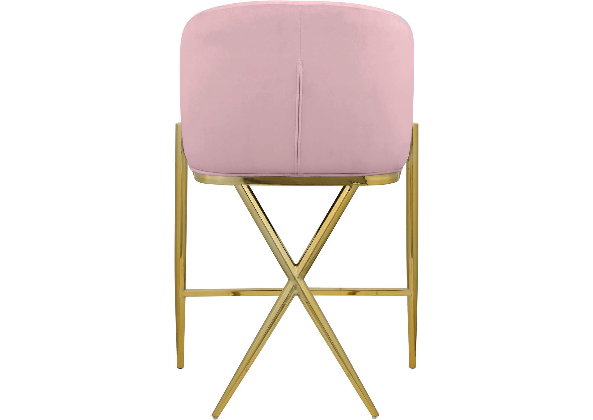 Xavier Pink Velvet Counter Stool