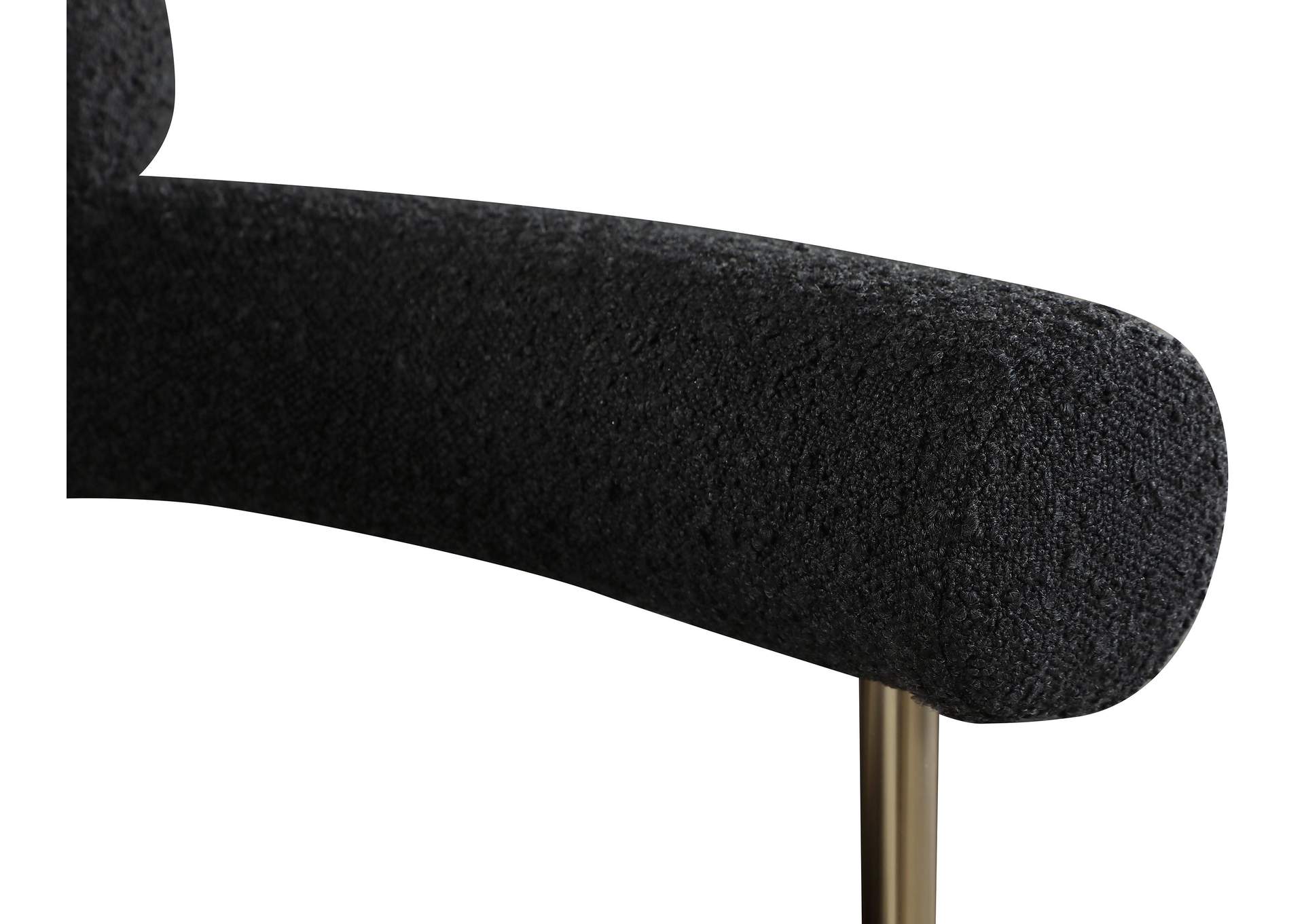 Blake Black Vegan Leather - Boucle Fabric Dining Chair