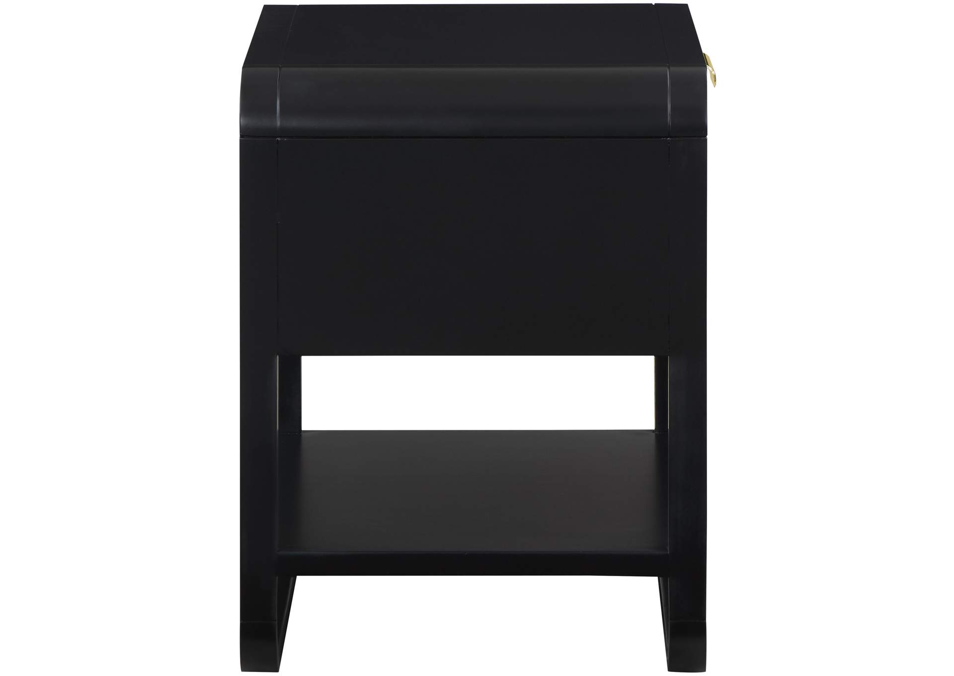 Sage Black Wood Veneer Night Stand