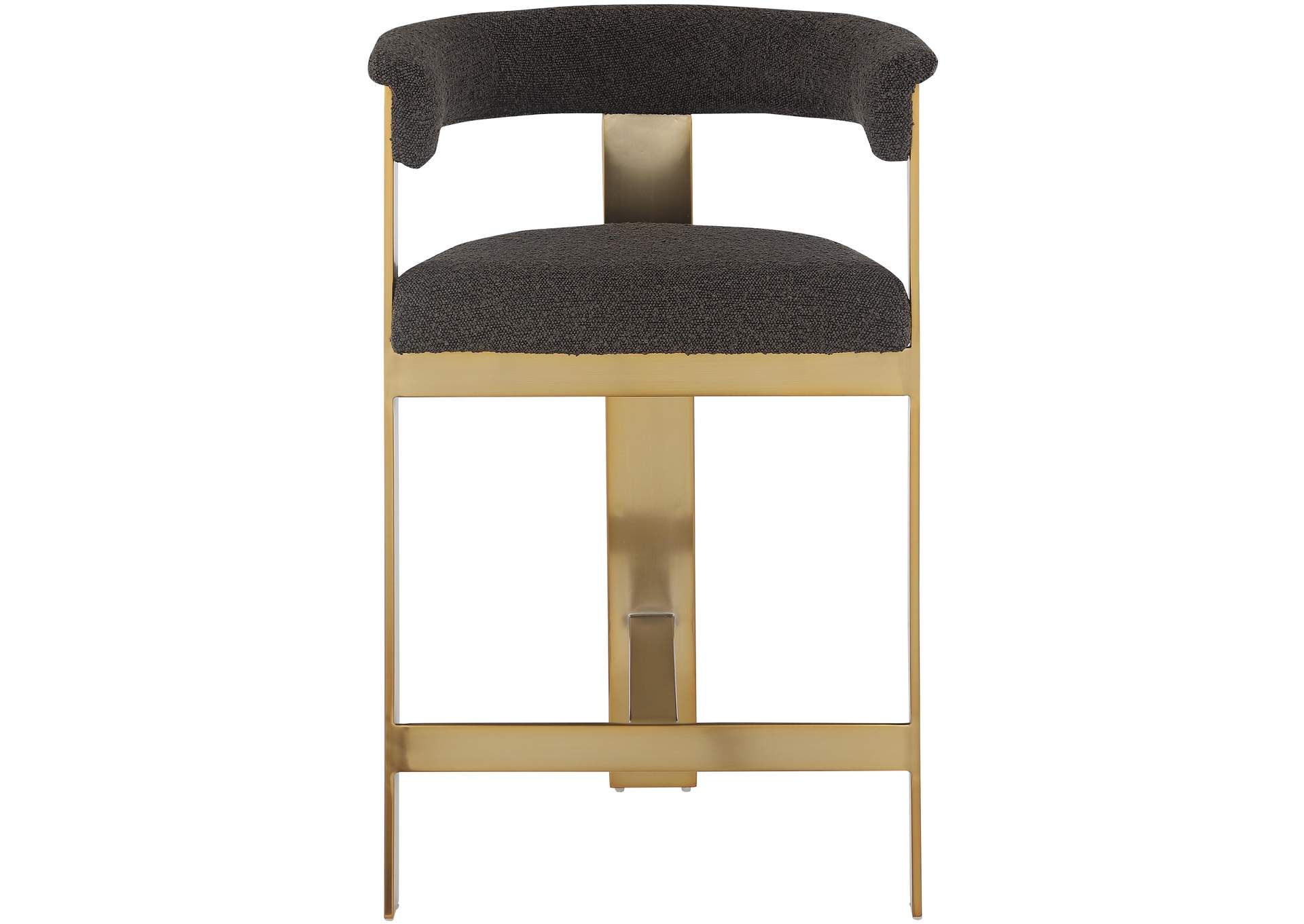 Romeo Brown Boucle Fabric Counter Stool
