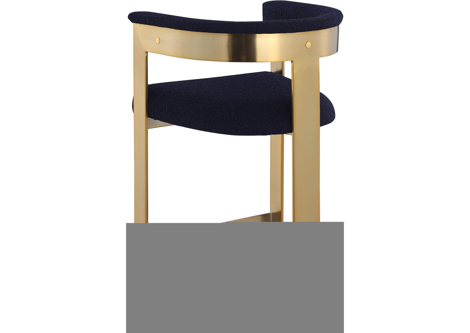 Romeo Navy Boucle Fabric Counter Stool