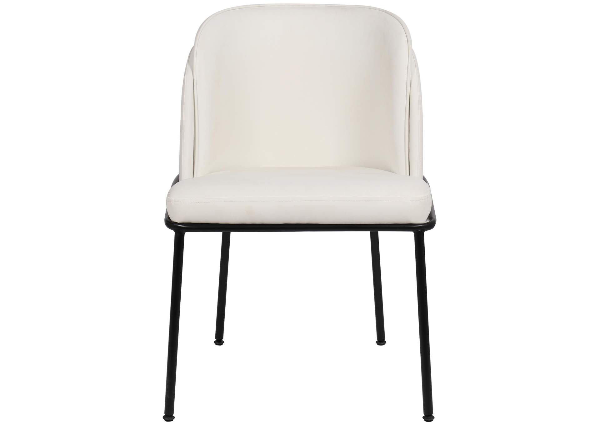 Jagger White Vegan Leather Dining Chair