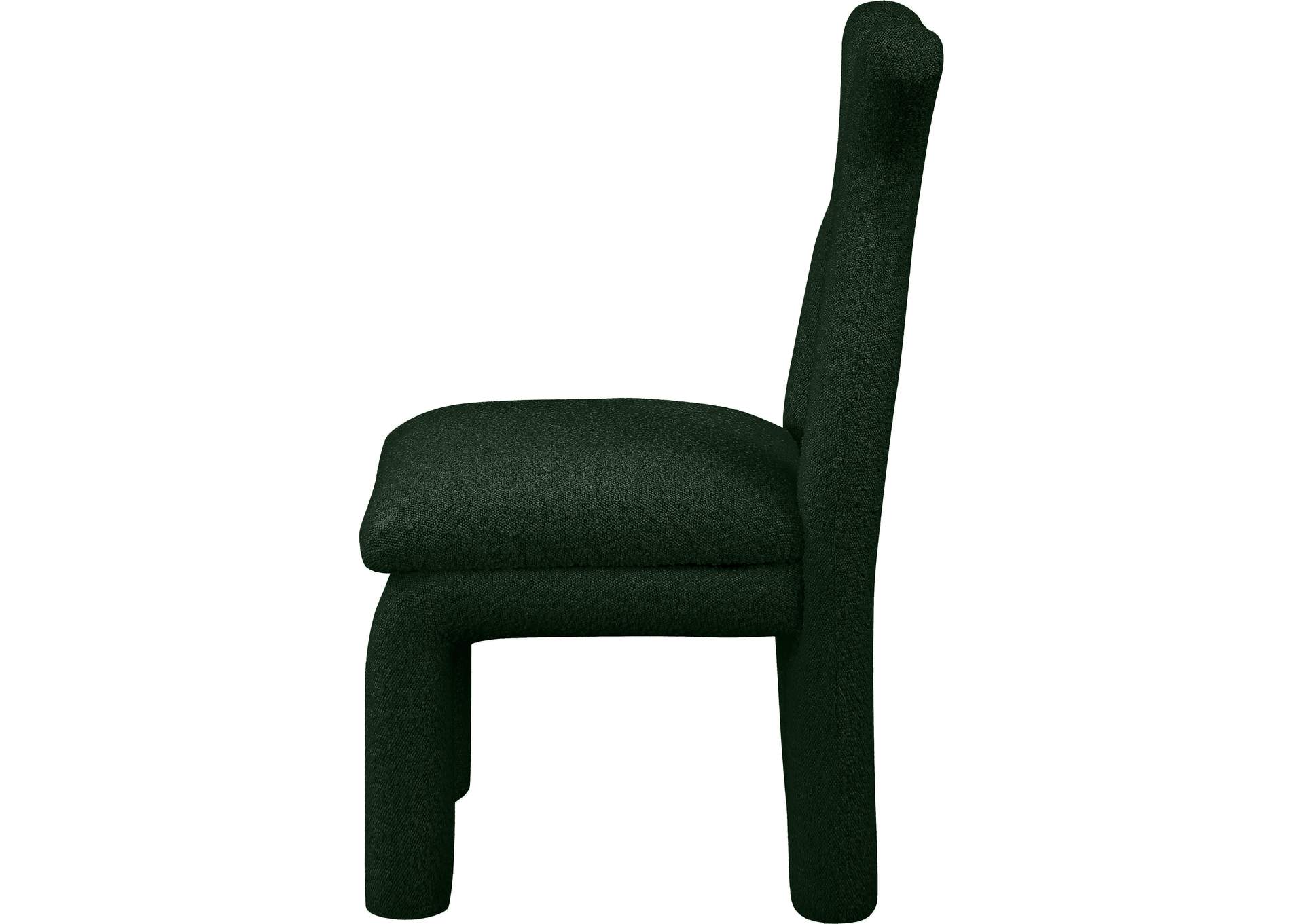 Xena Green Boucle Fabric Accent - Dining Chair