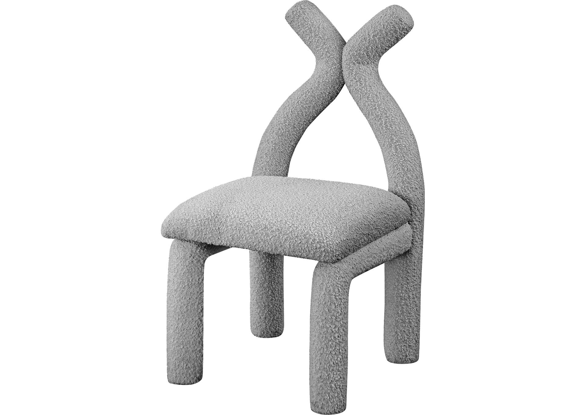 Xena Grey Boucle Fabric Accent - Dining Chair