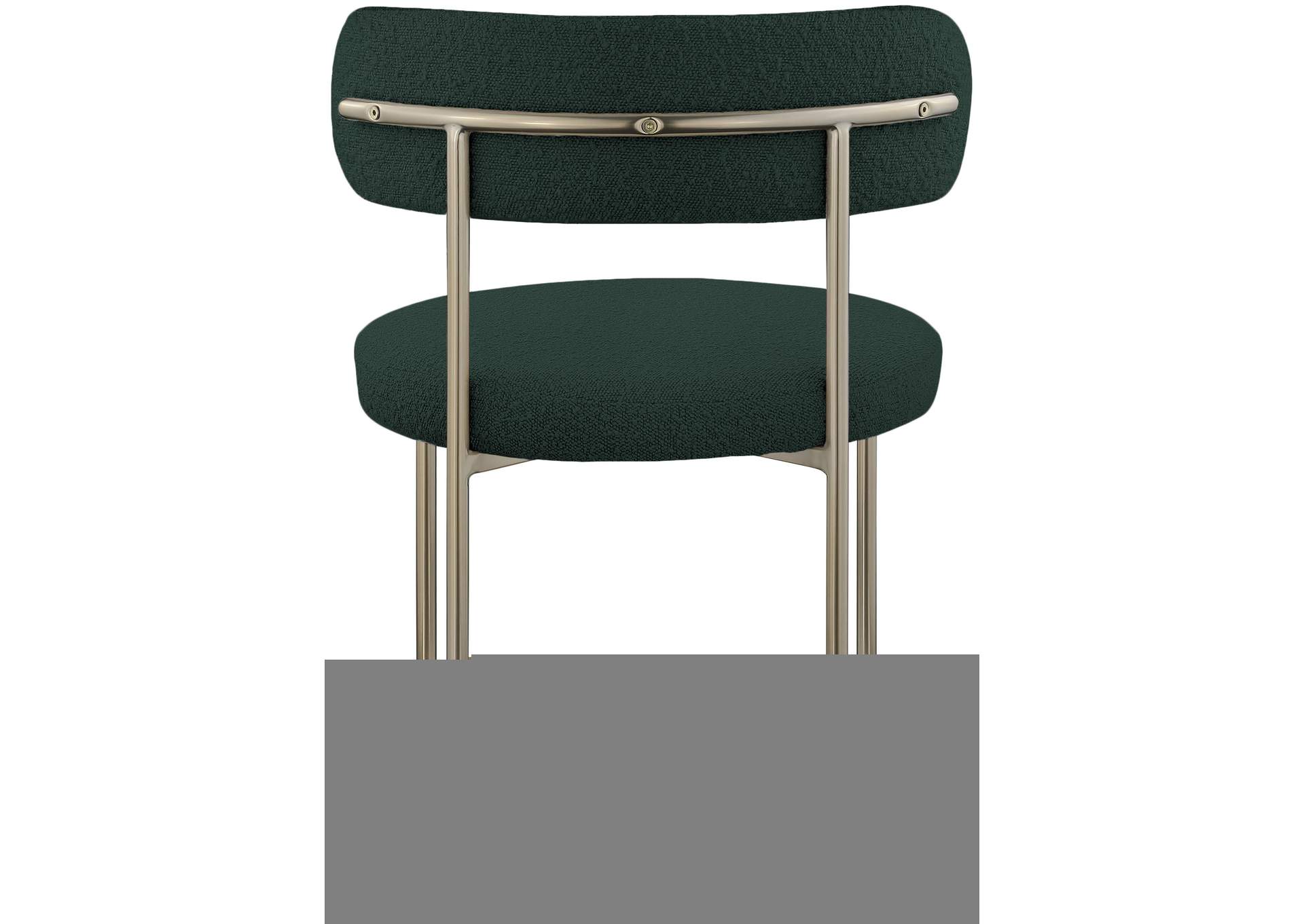 Beacon Green Boucle Fabric Dining Chair Set of 2