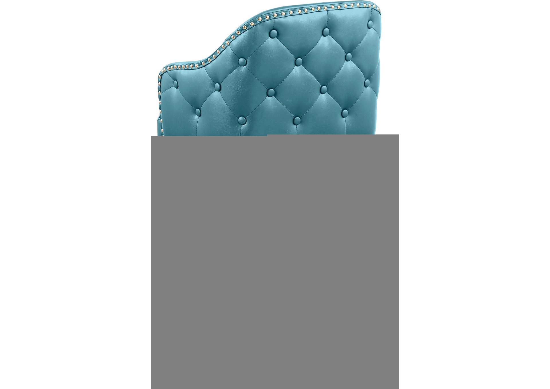 Barbosa Blue Vegan Leather Counter - Bar Stool